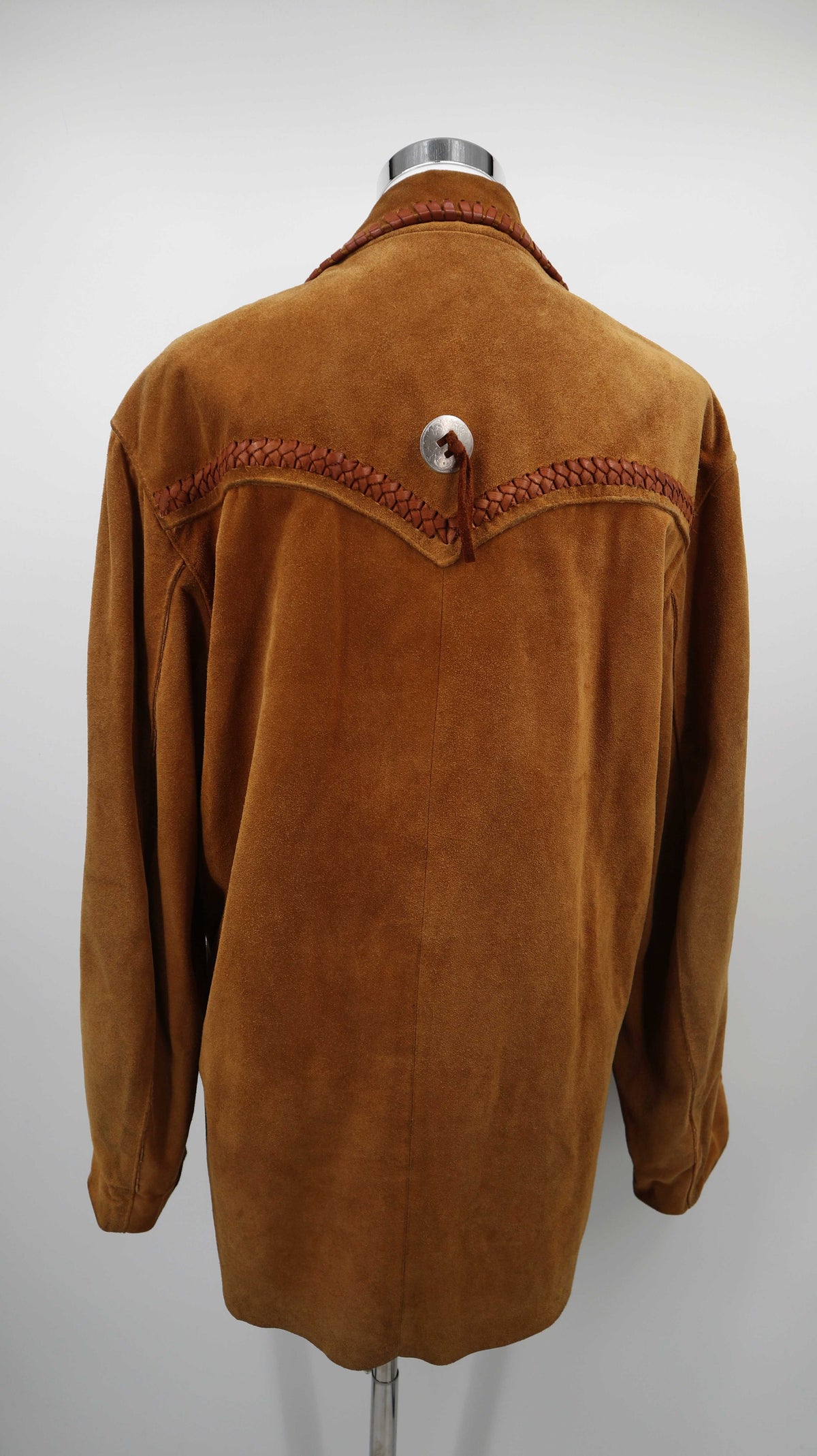 True Vintage Jacke Cowboyjacke Wildleder Braun M/L