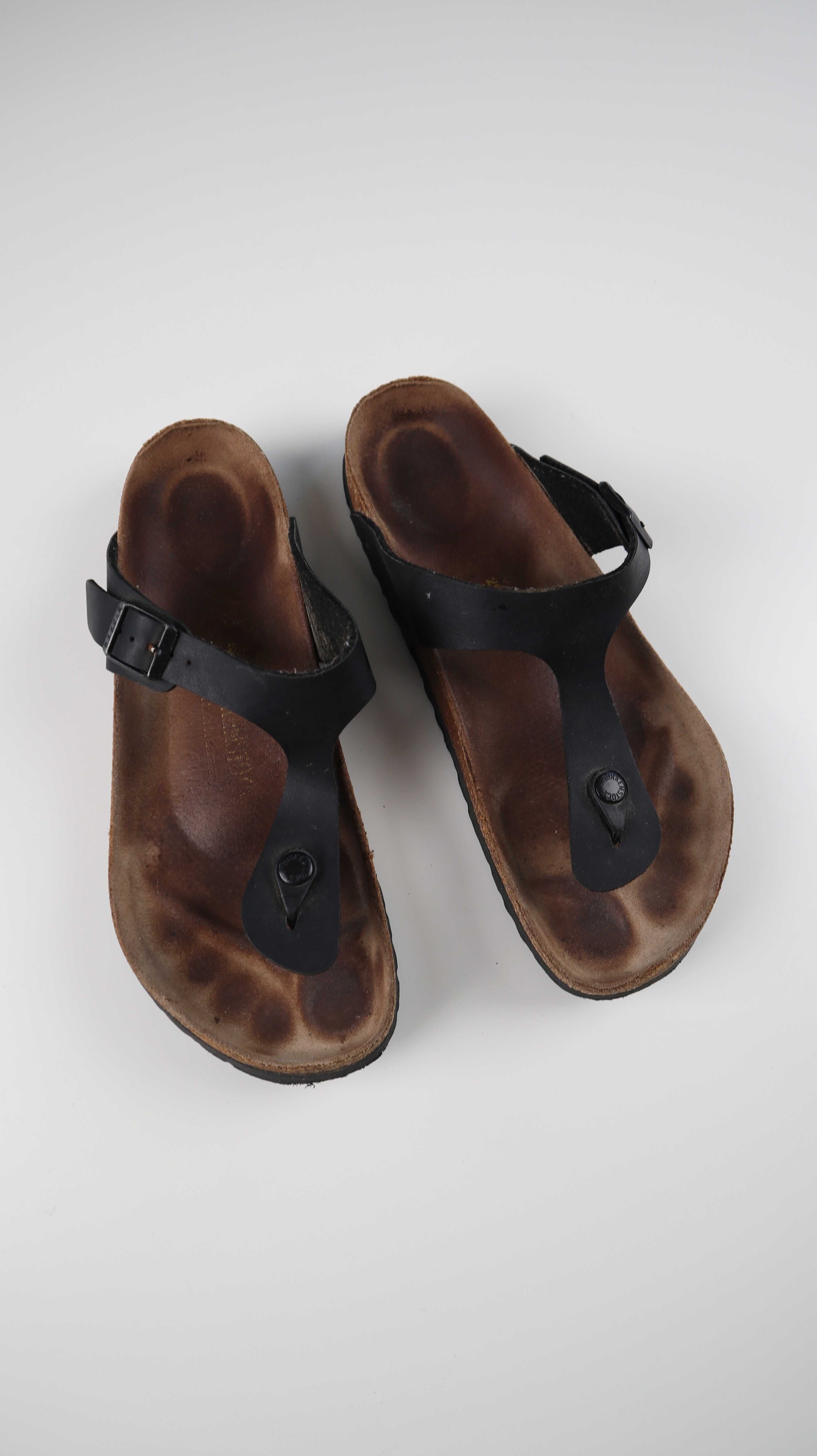 Birkenstock Sandalen schwarz Gizeh 40 Loafer Slipper