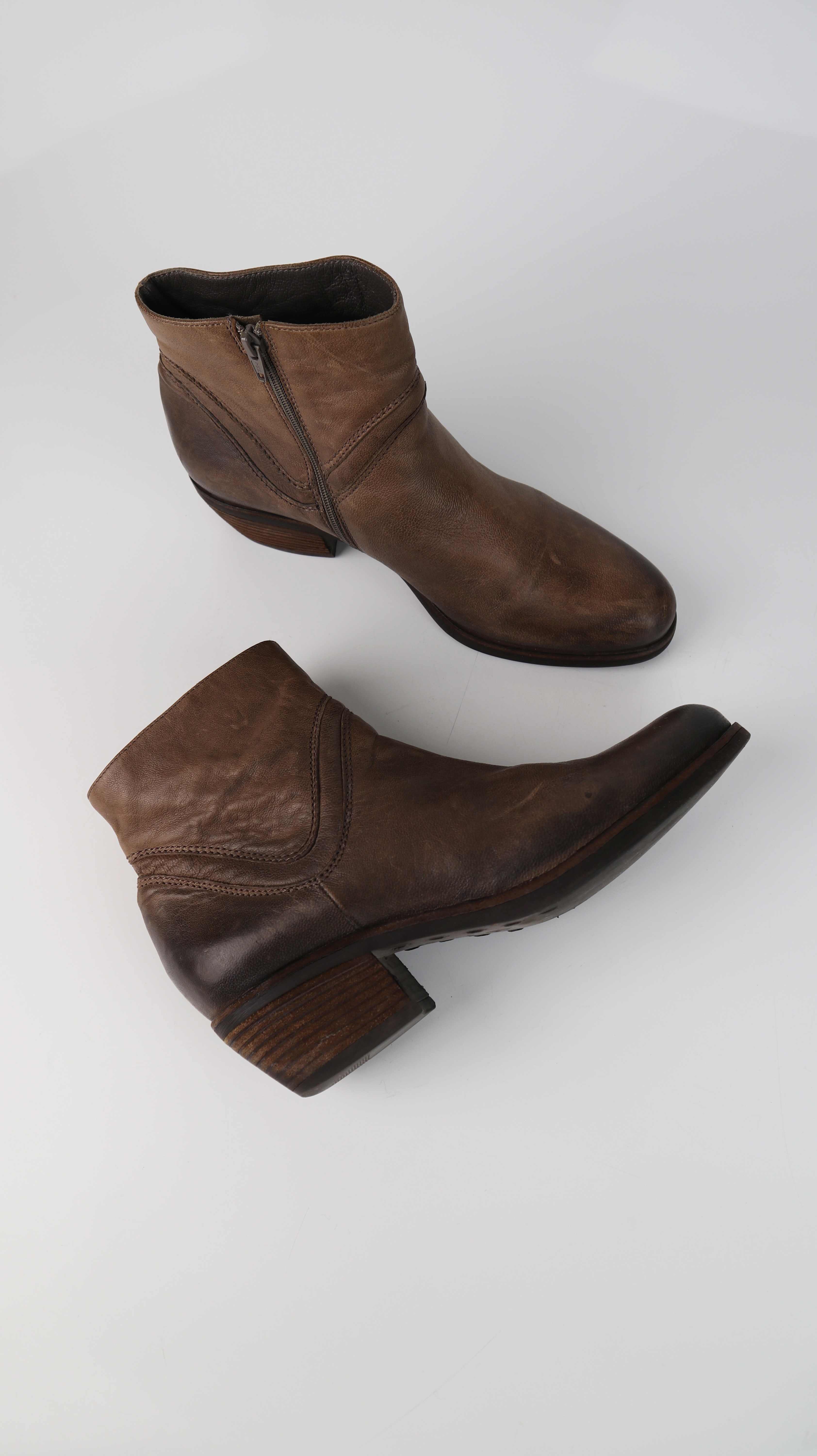 Vic Matie Stiefeletten 38,5 braun Leder Lederstiefel