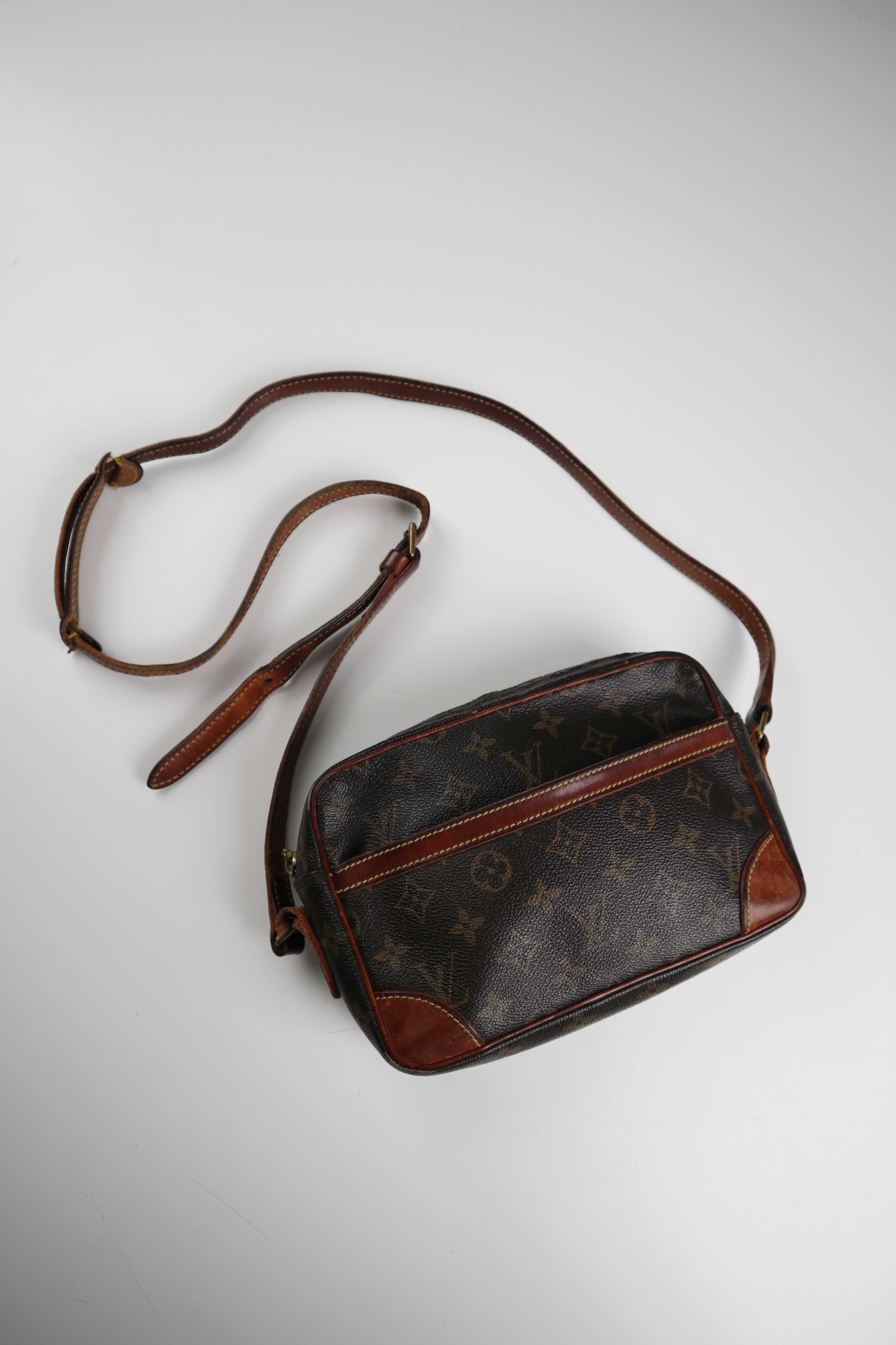 Braune Tasche Umhängetasche Crossbag Vintage Braun Beige