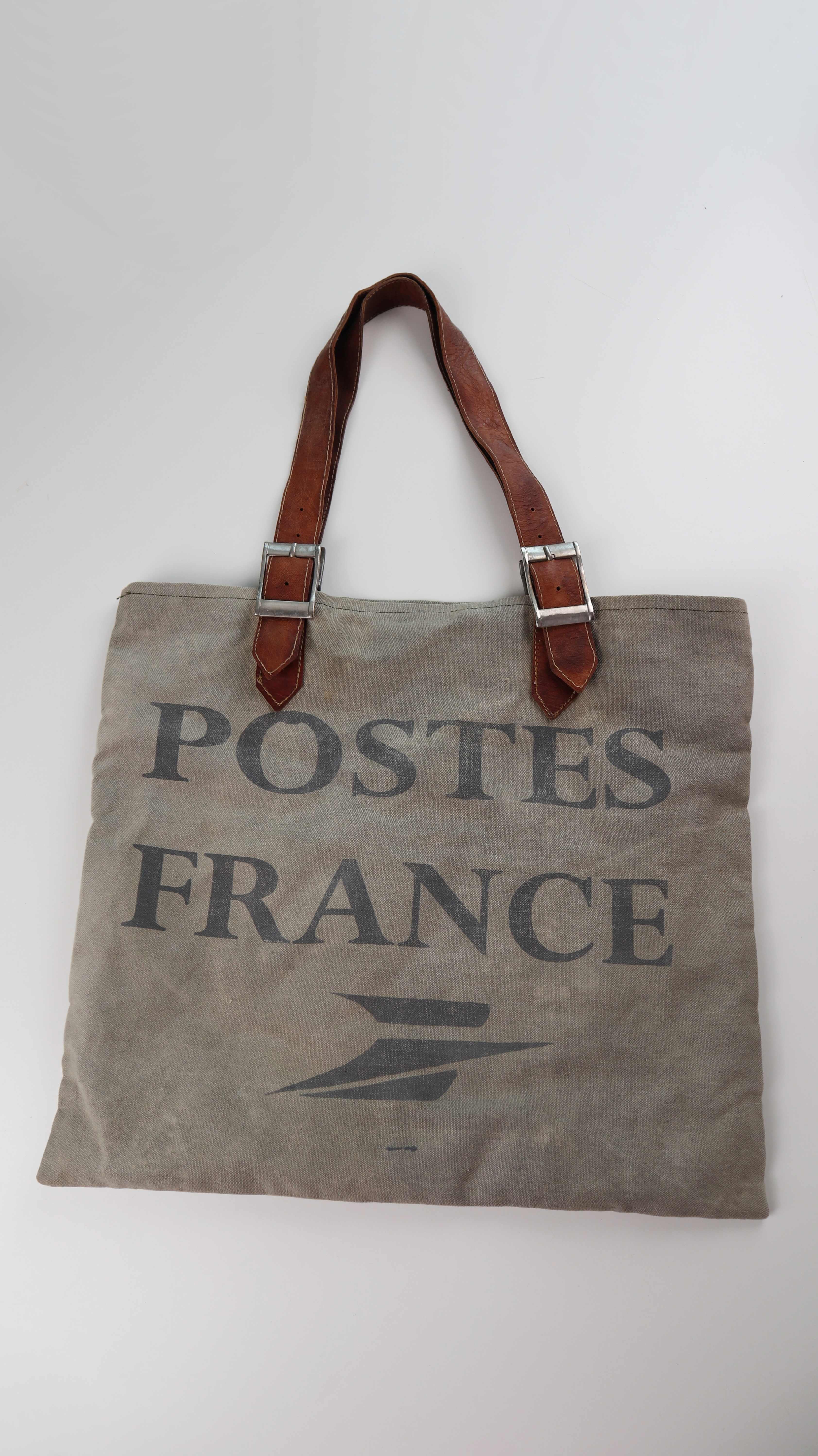 Post de France Tasche Schultertasche Tragetasche Beutel recycelt Braun