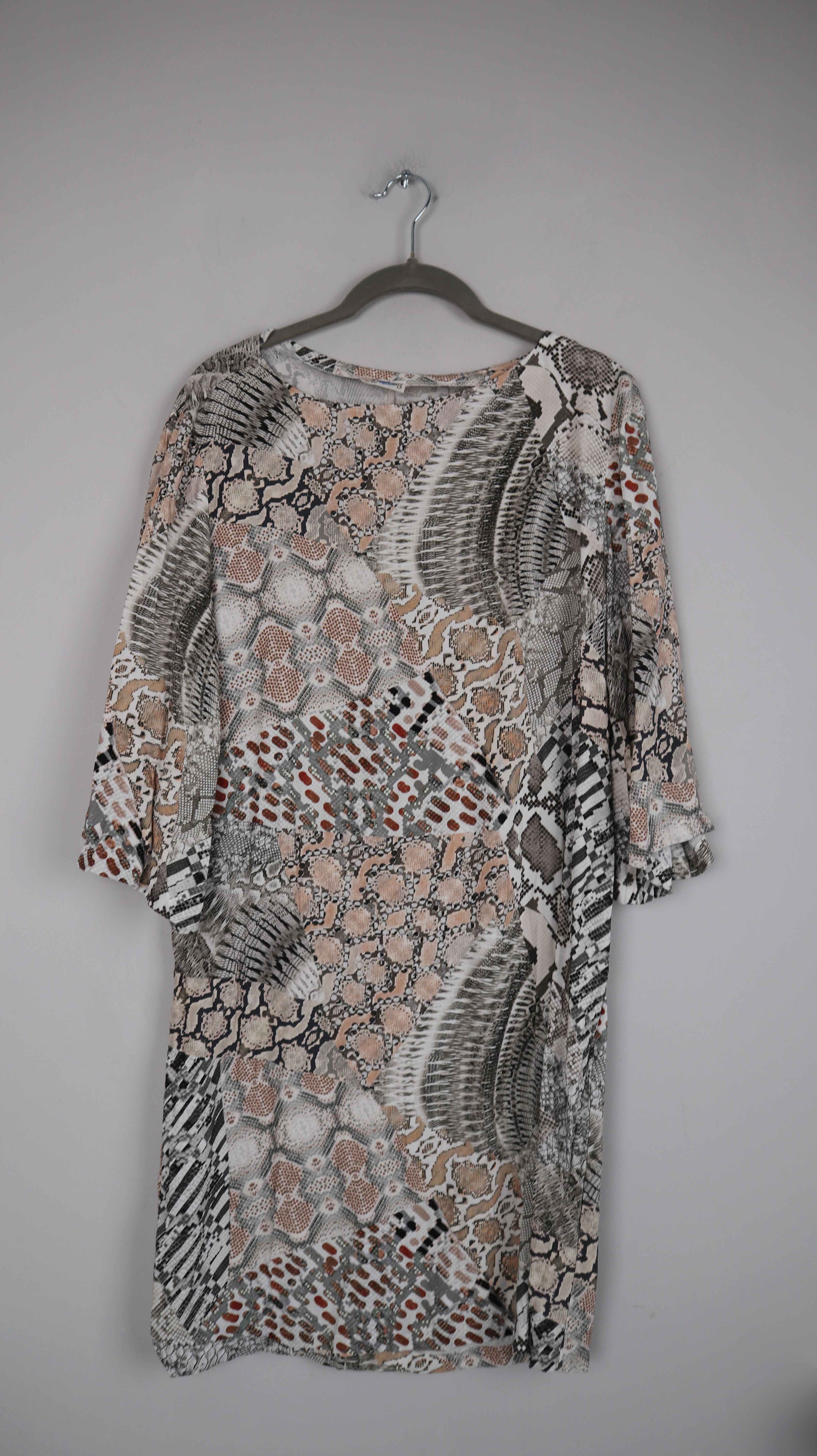 Deerberg Kleid 38 M Braun Beige Midi Midikleid Sommerkleid Oberteil