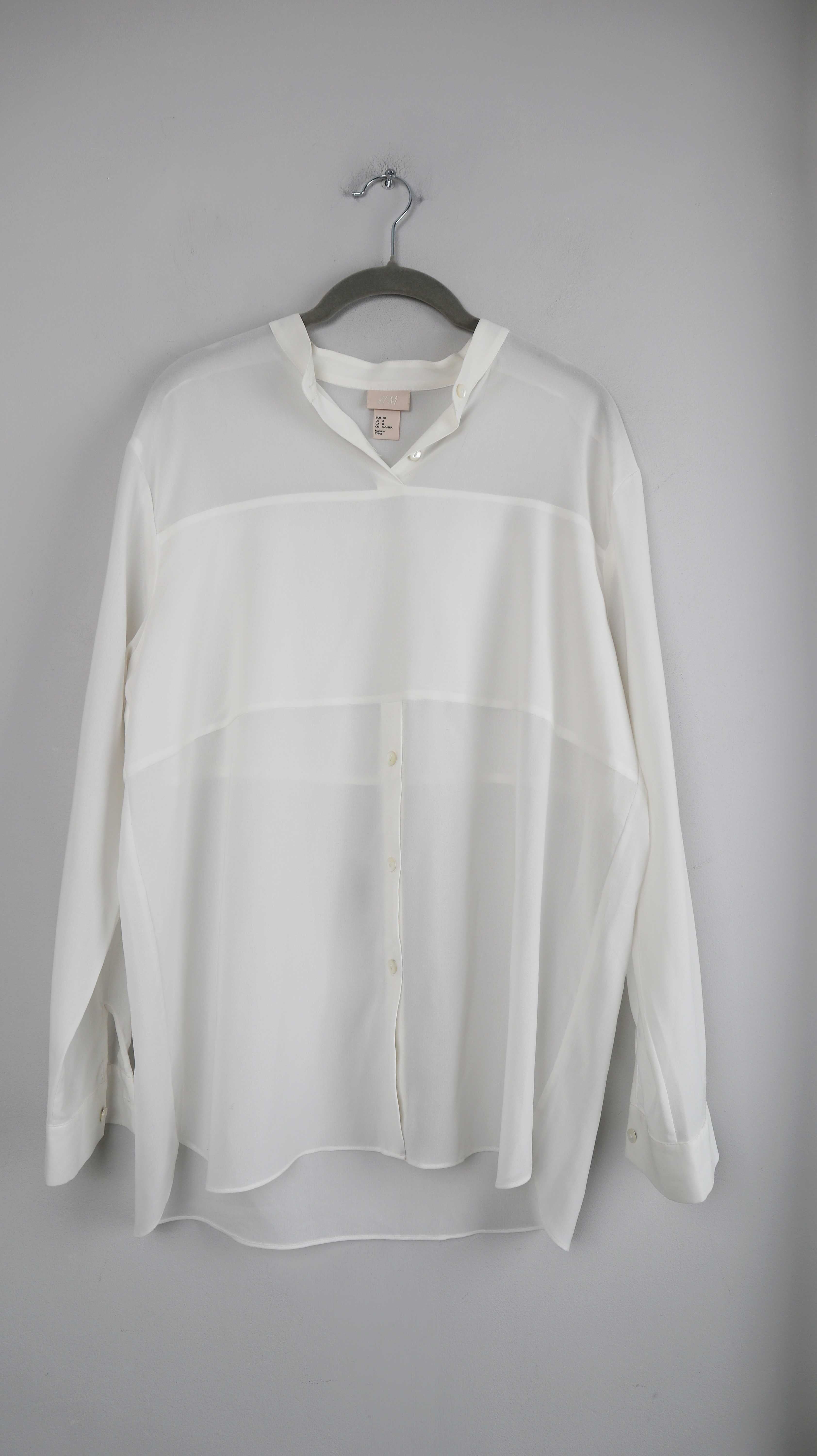 H&M Bluse Shirt Oberteil 38 M basic langarm minimalist