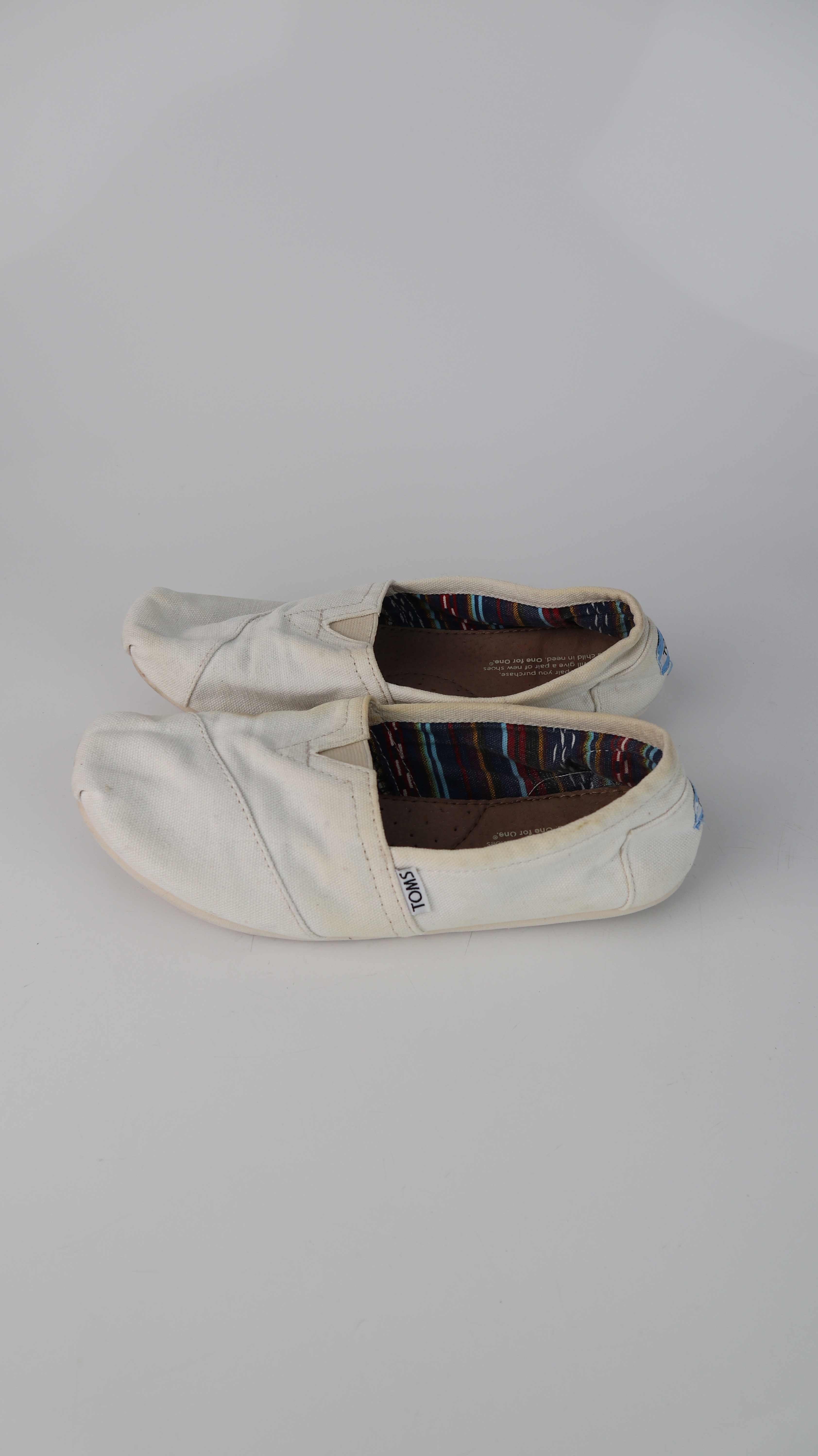 TOMS Slipper Sandalen Weiß 39 Espadrilles Creme Mokassins