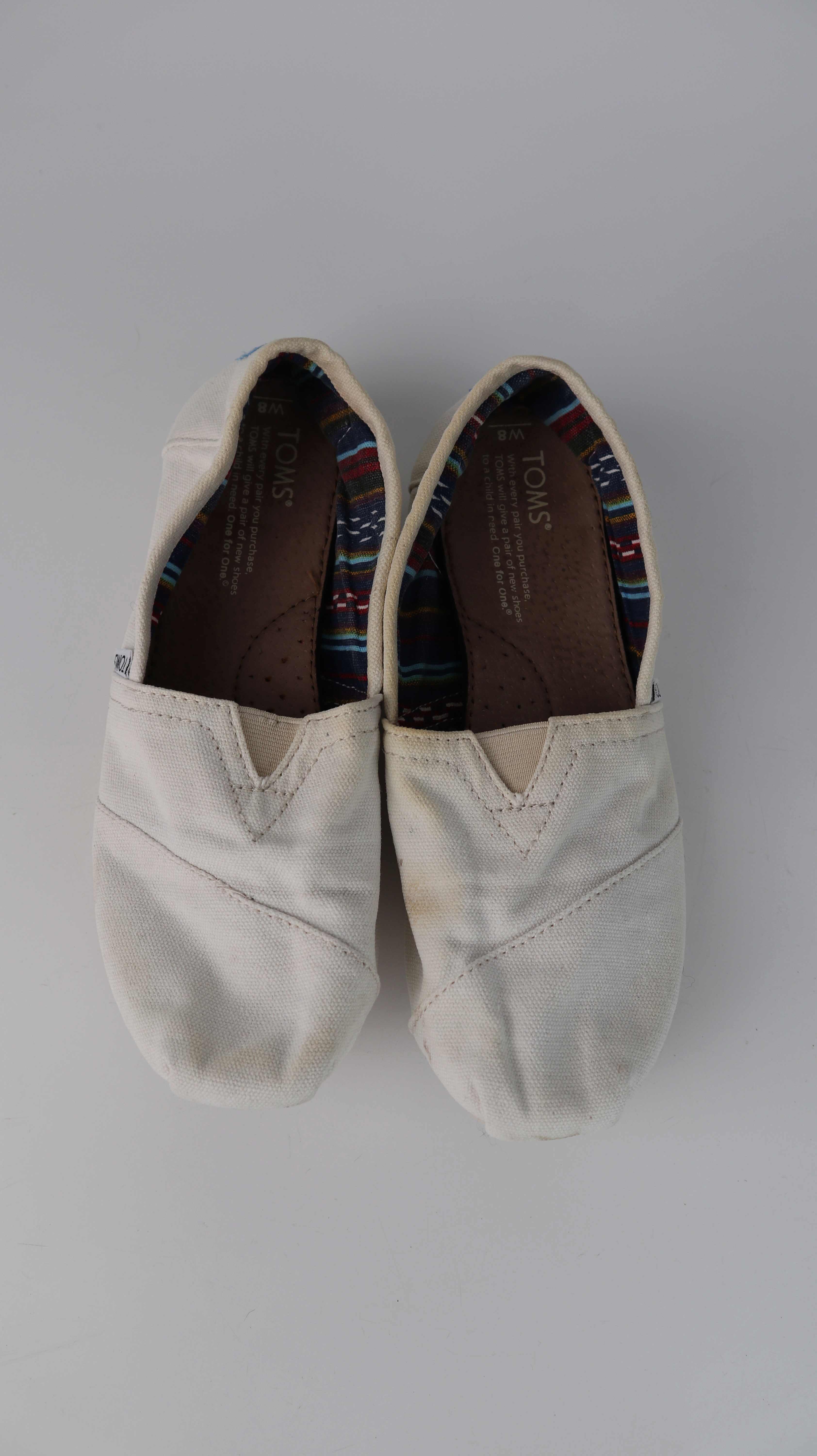 TOMS Slipper Sandalen Weiß 39 Espadrilles Creme Mokassins