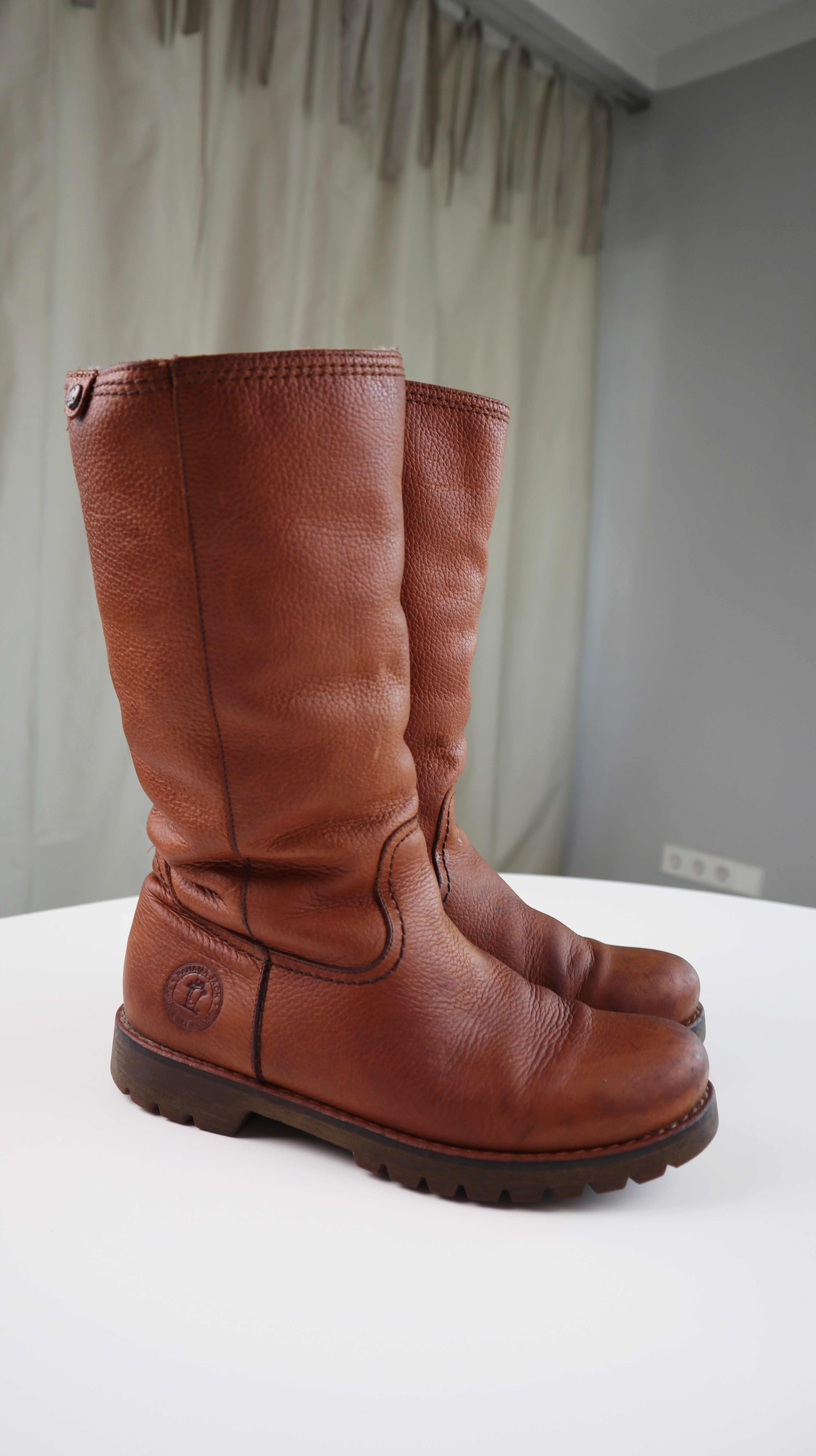 Panama Jack Stiefel Braun Lederstiefel 39 Boots Stiefeletten