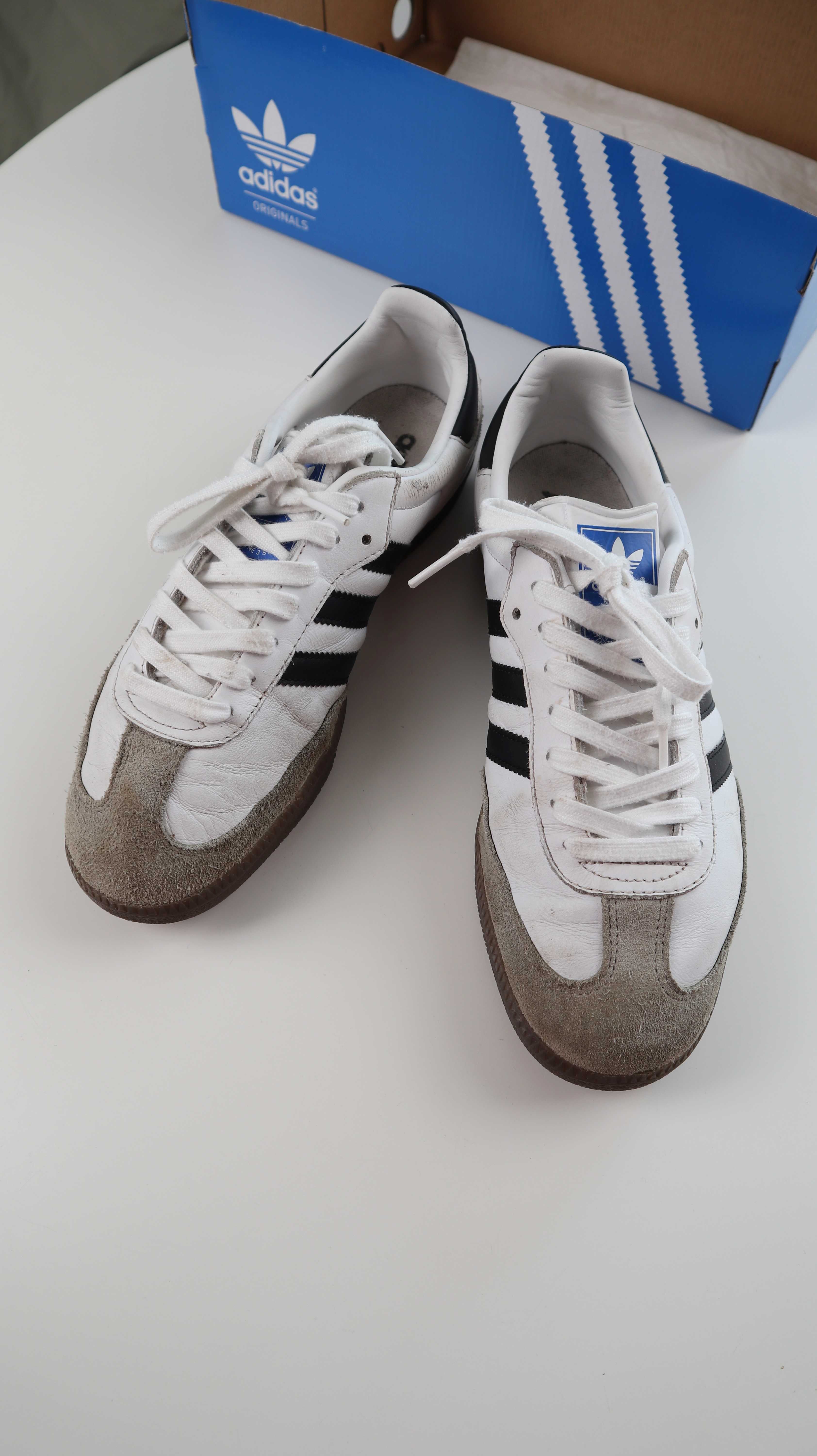 Adidas Samba Sneaker Turnschuhe Original OG 44 weiß schwarz Schnürer