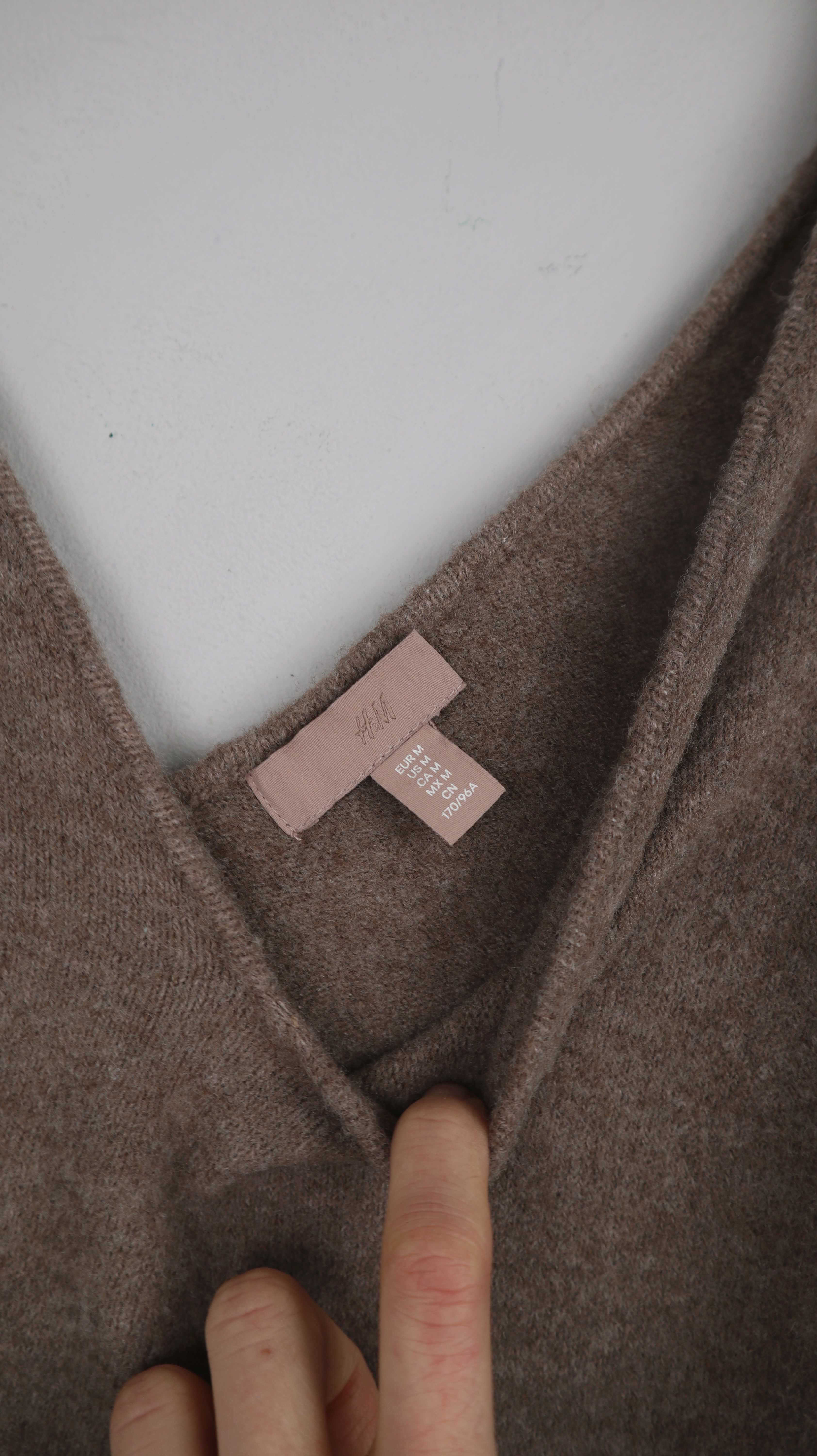 H&M Top Shirt Oberteil braun 38 M Weste V-Ausschitt