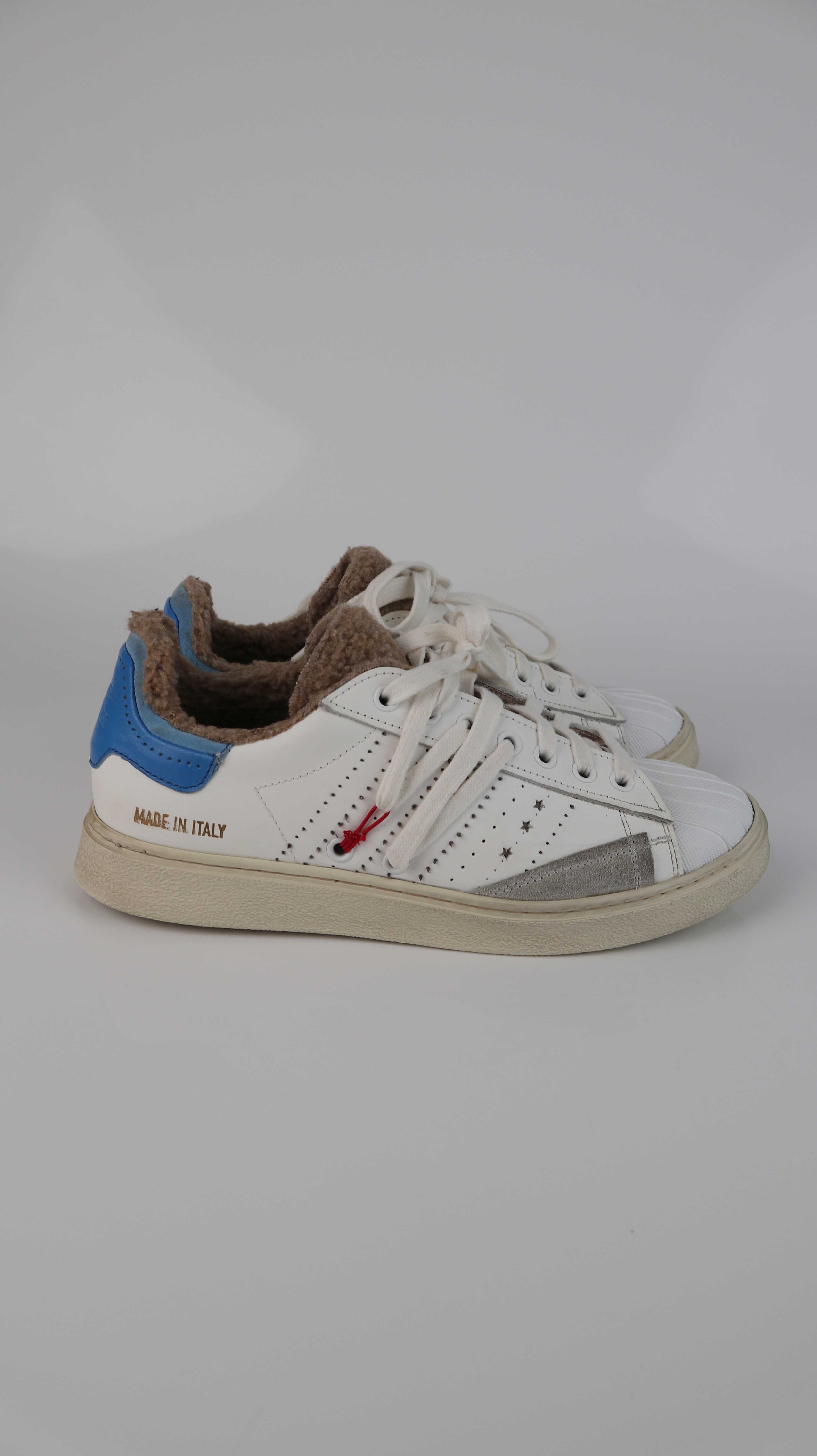 Hidnander Sneaker 38 weiß Teddy Schnürer low Turnschuhe