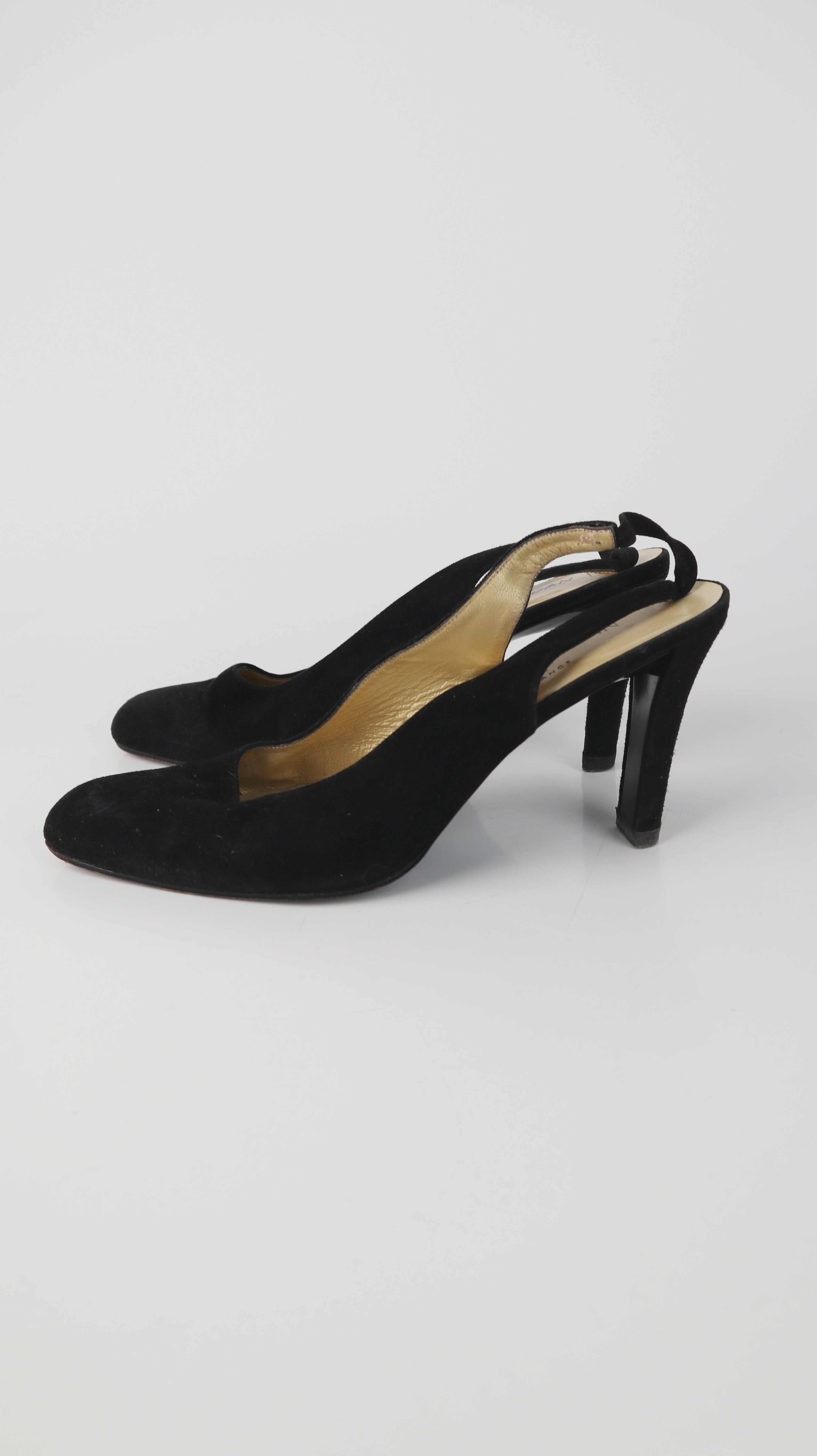 Charles Jourdan Paris Heels Pumps schwarz Wildleder 39 made in France