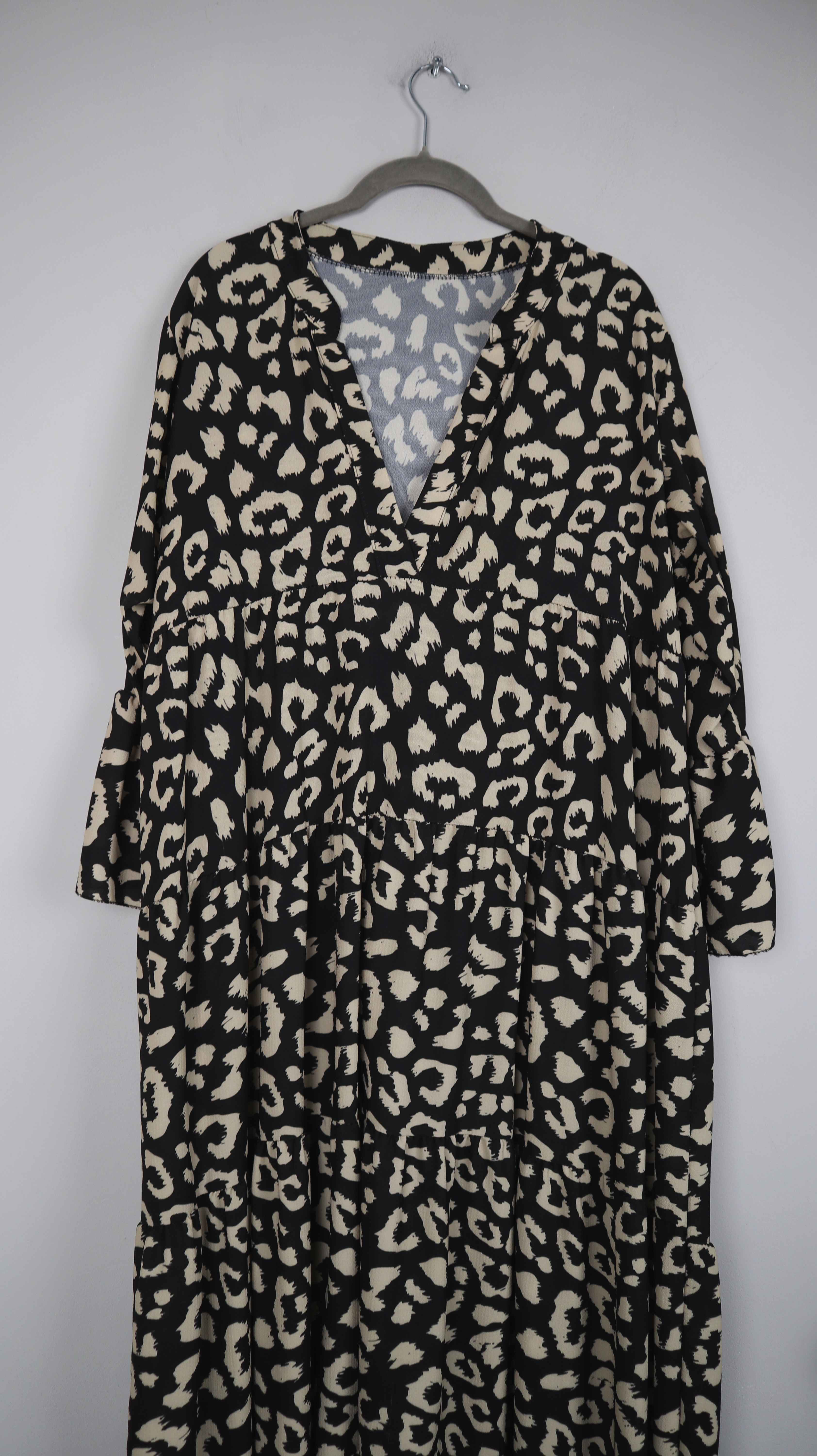 Kleid Maxikleid Lang schwarz beige Einheitsgröße Sommerkleid 40 L