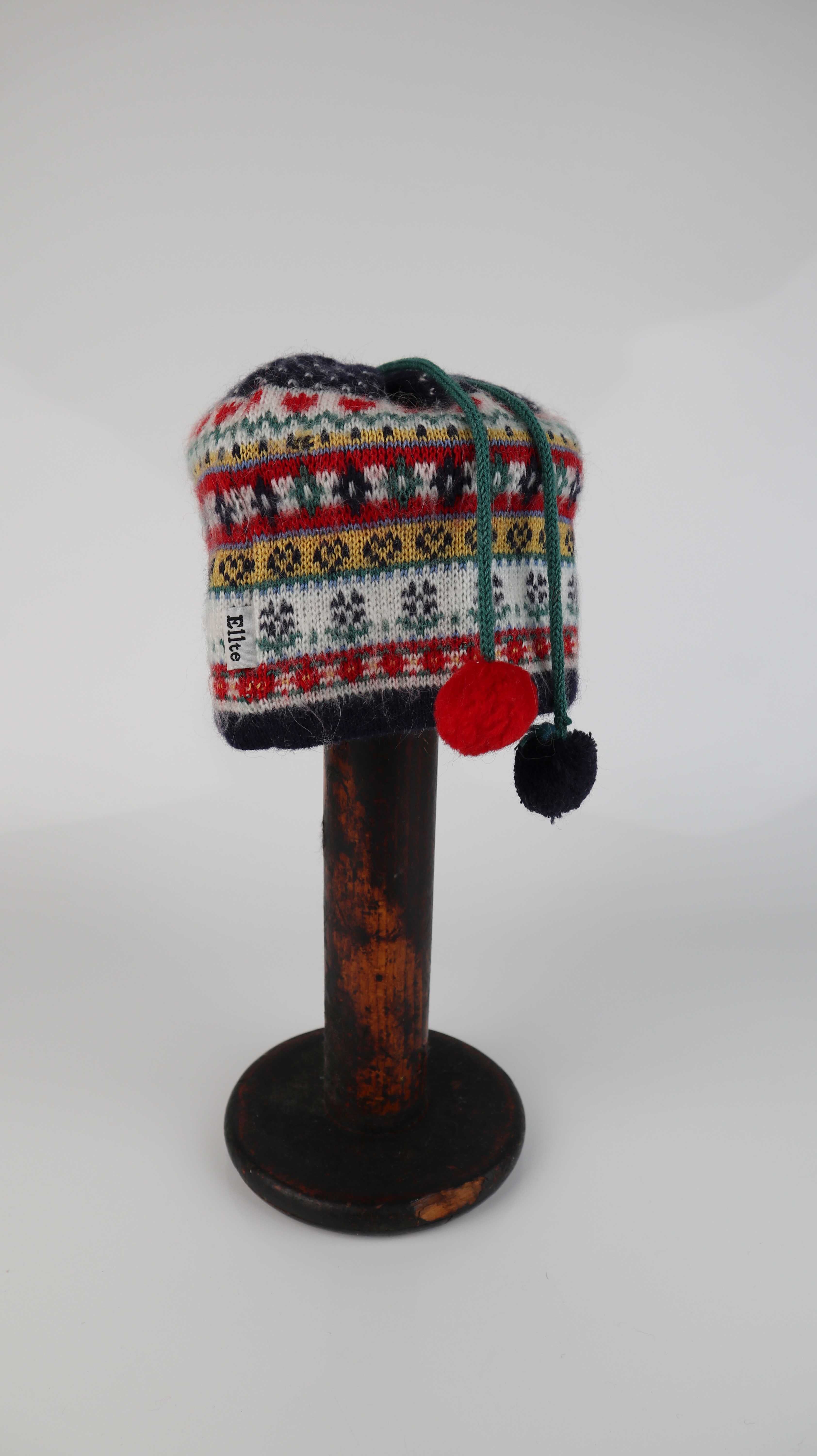 Ellte Mütze Wollmütze Beanie Norwegermuster bunt Strickmütze