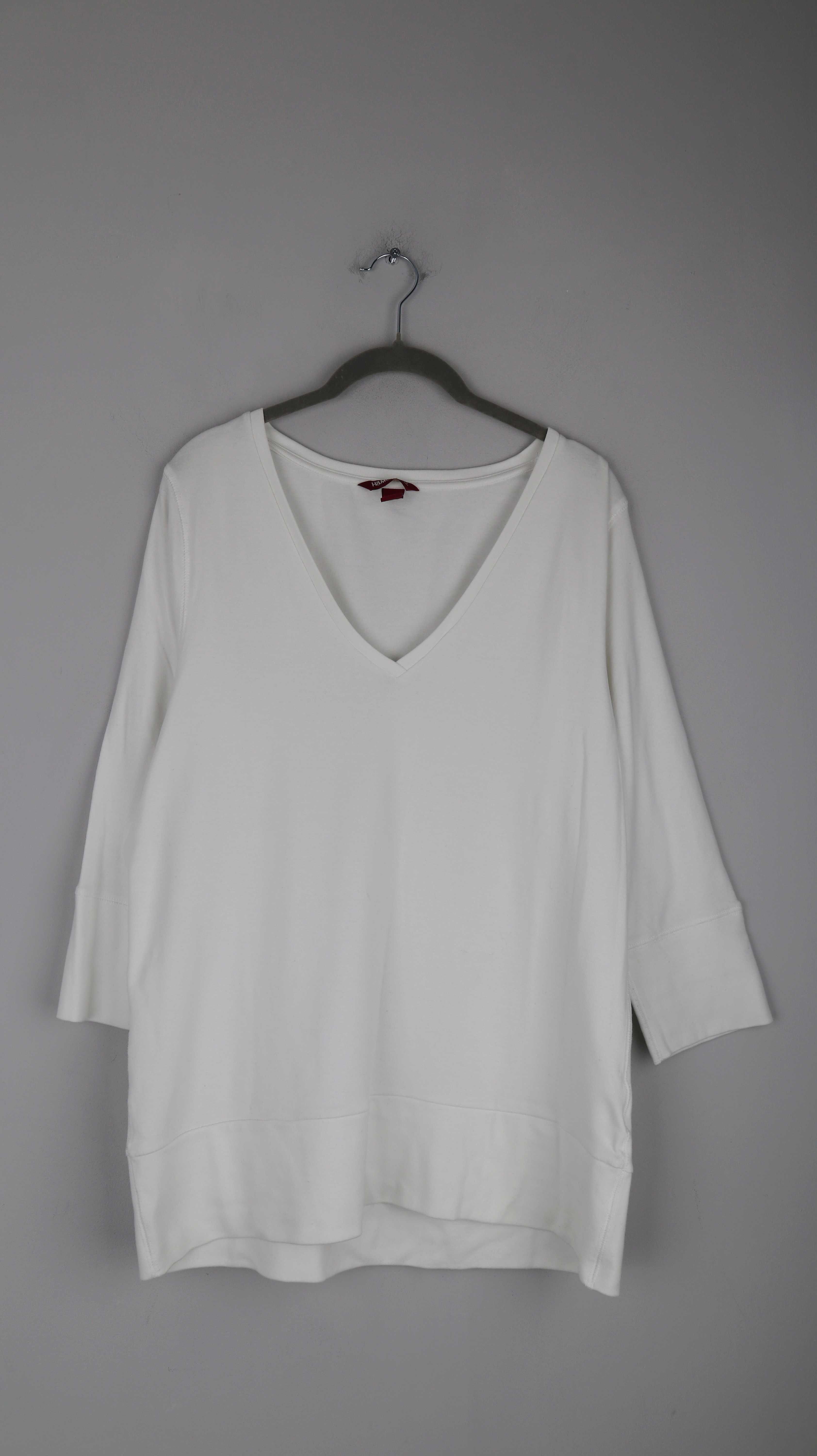 H&M Shirt Longsleeve Weiß V-Ausschnitt XL LOGG Oberteil Sweater