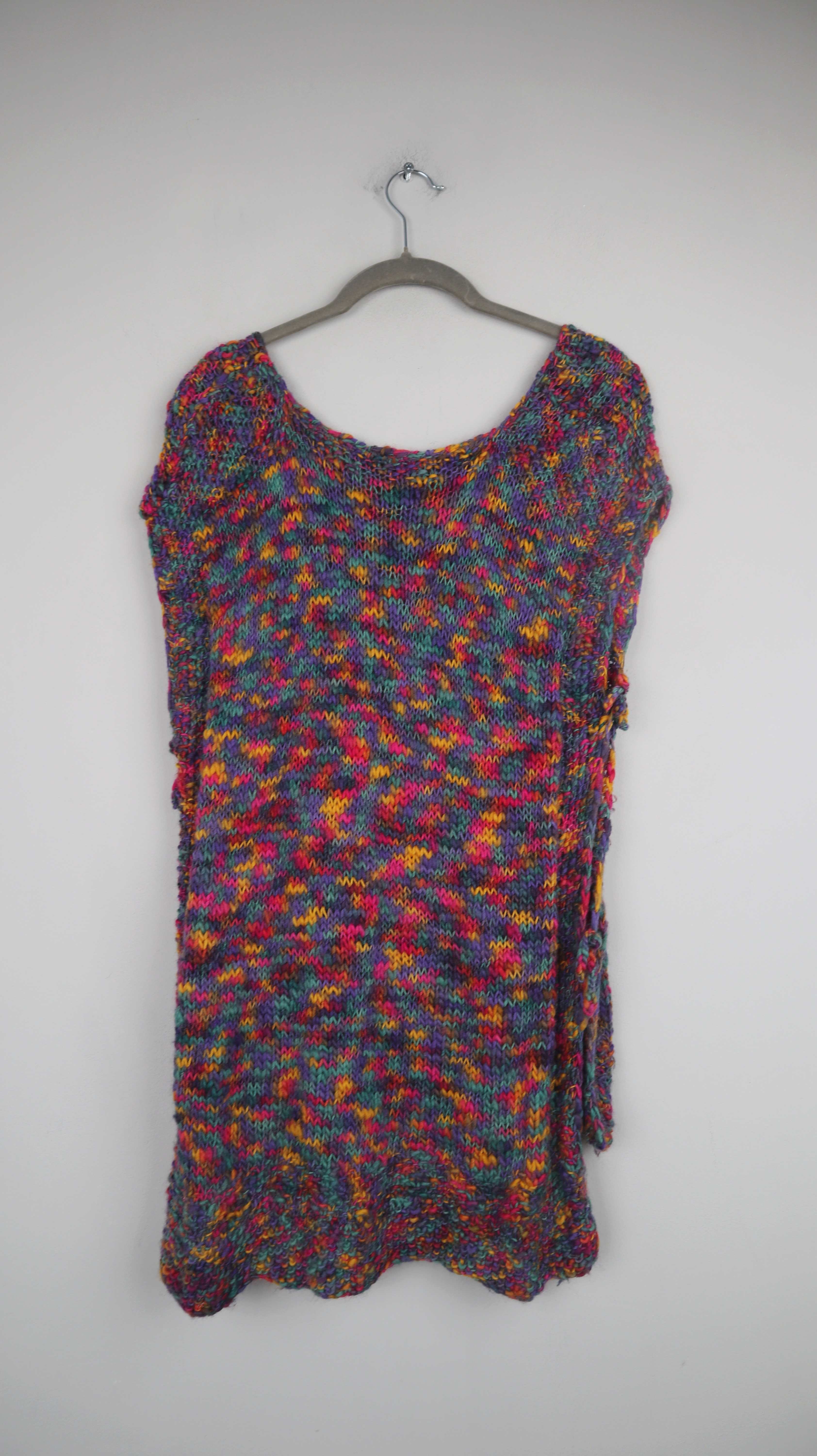 Top gestrickt bunt Weste Häkeltop Strickshirt