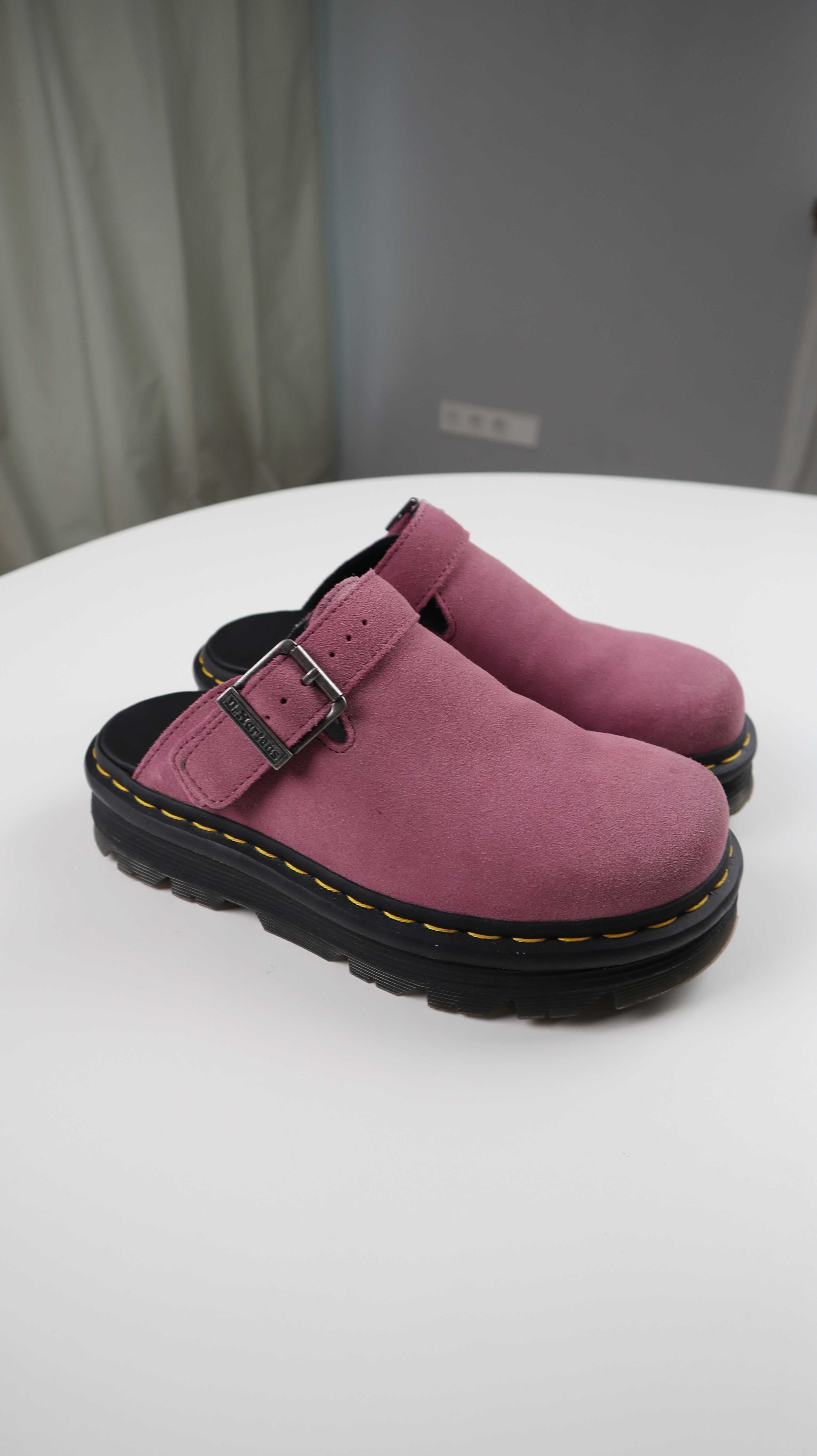 Dr. Martens 38 Wildleder Casual Slingback Plateau Mules Rosa Pink