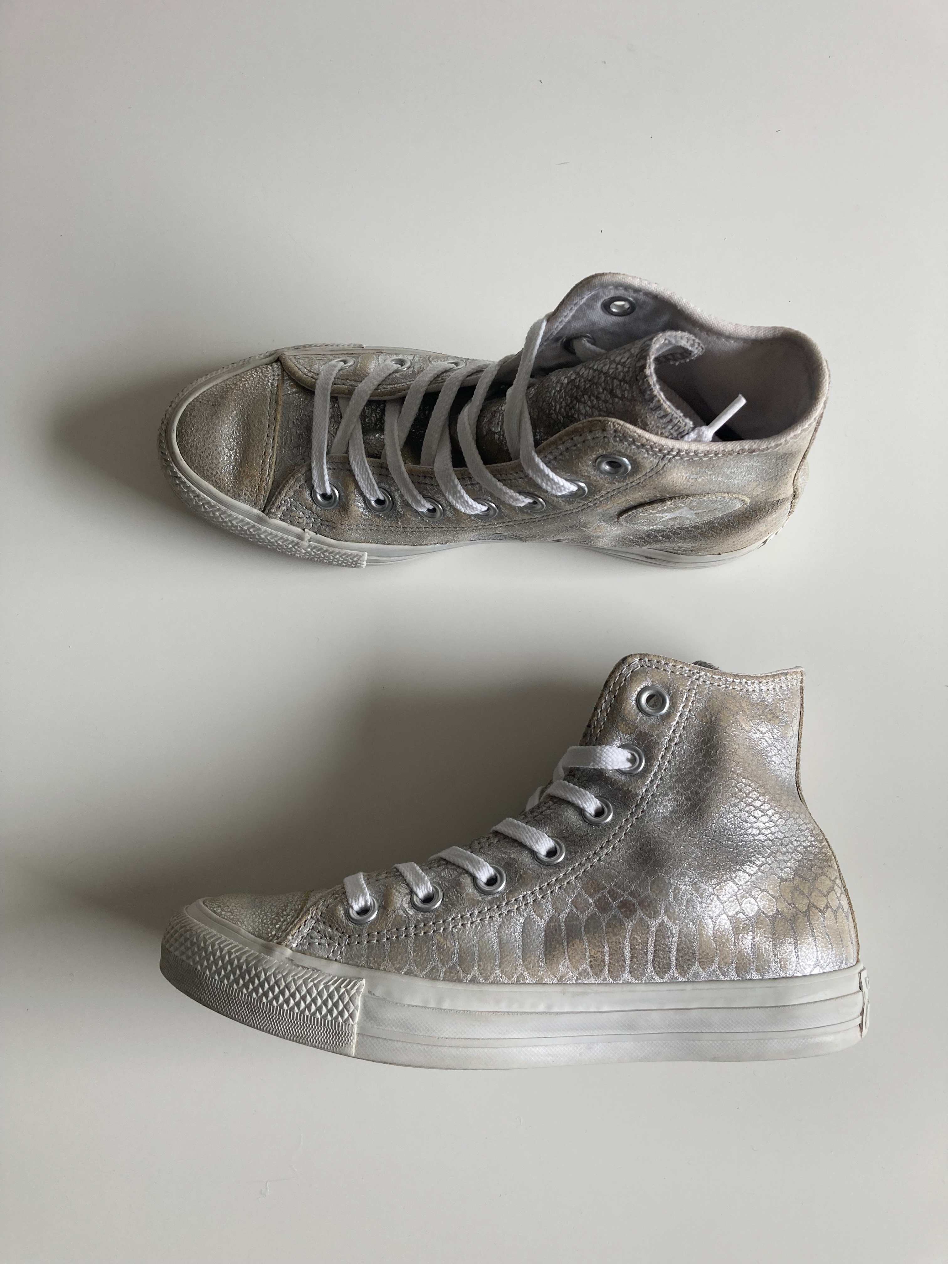 Chucks all Star Converse metallic 37,5 38 Schlange print animal sneaker Turnschuhe
