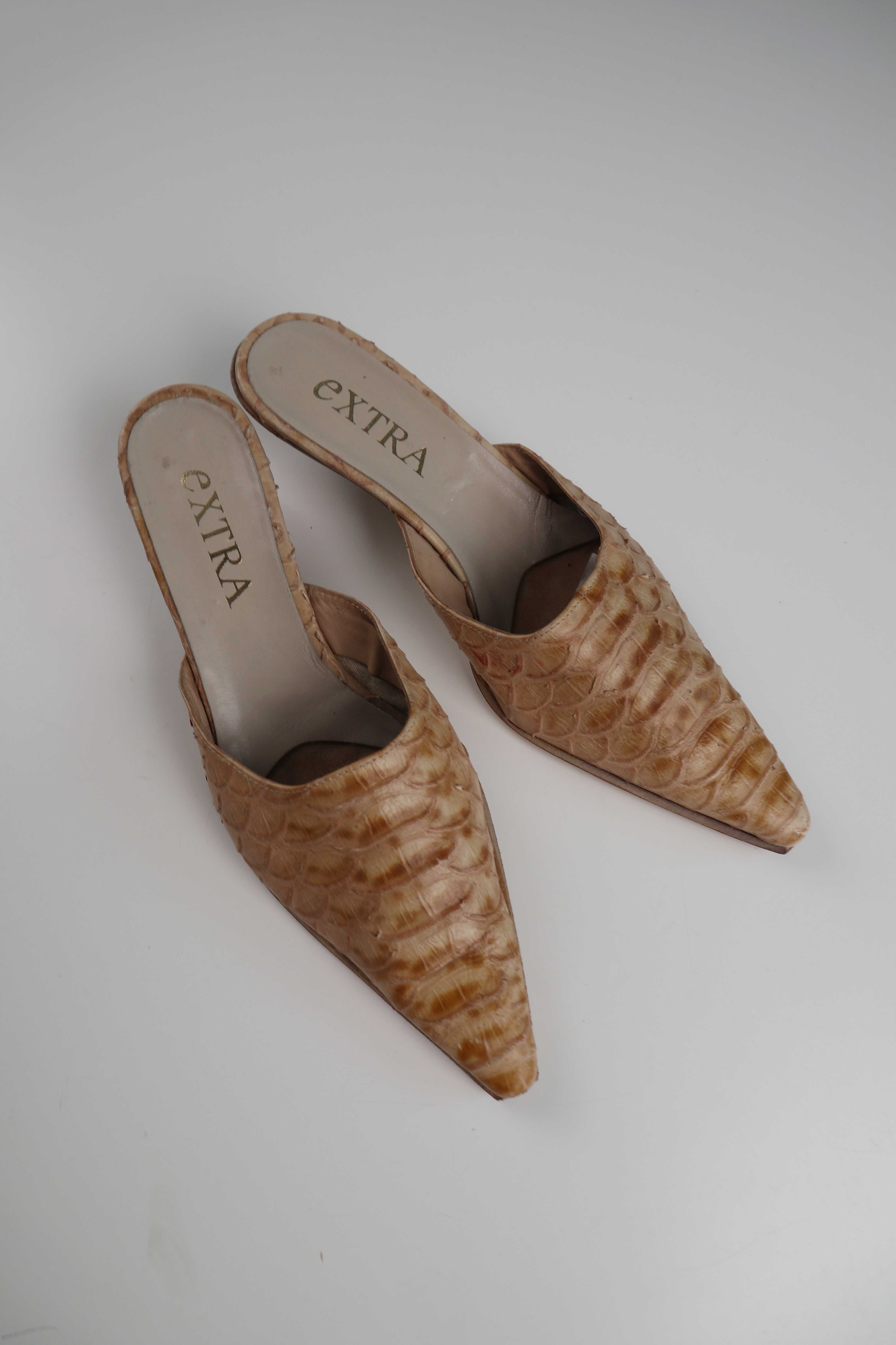 Extra made in italy Slipper Loafer Beige Lederslipper 39 Sandalen true Vintage