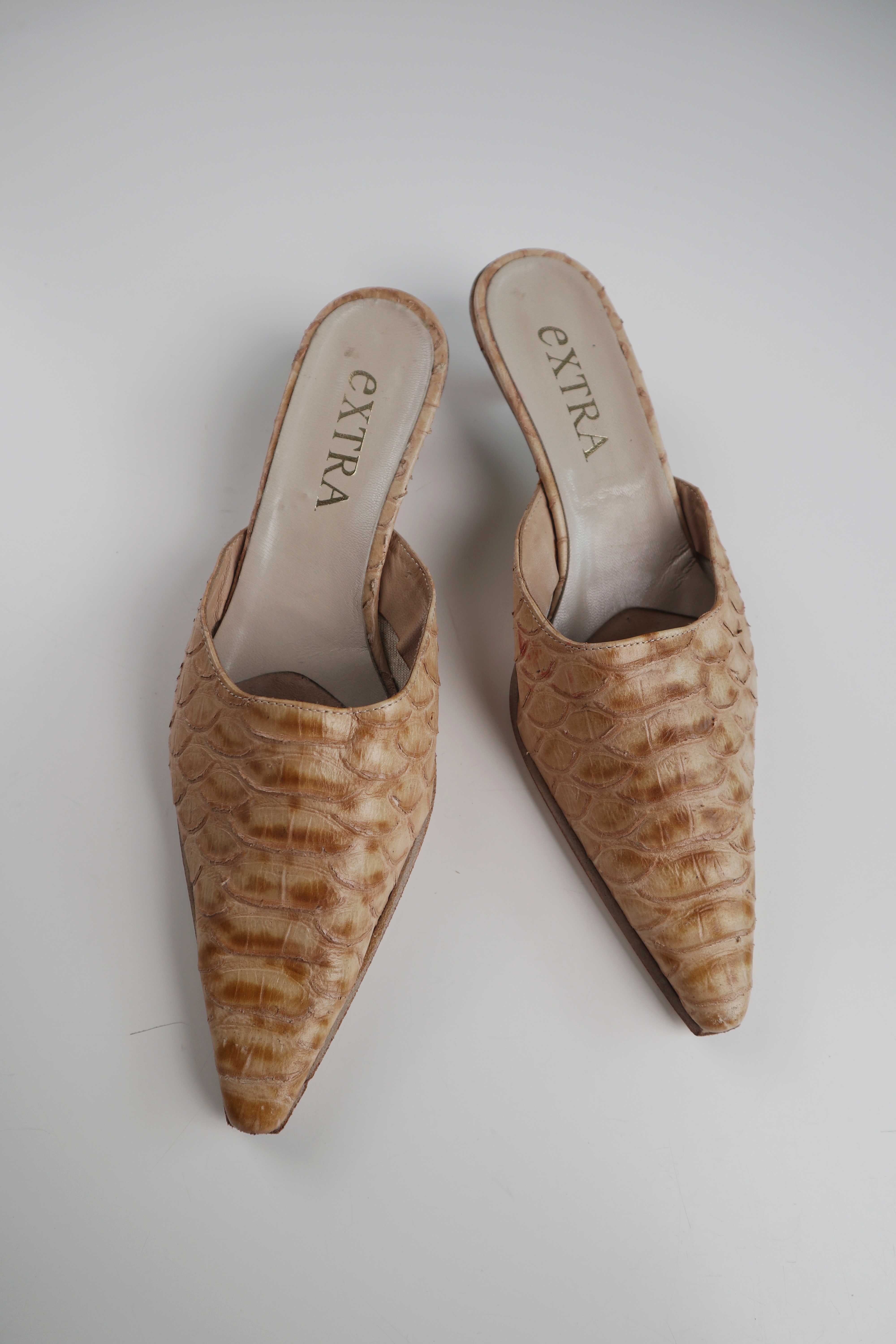 Extra made in italy Slipper Loafer Beige Lederslipper 39 Sandalen true Vintage