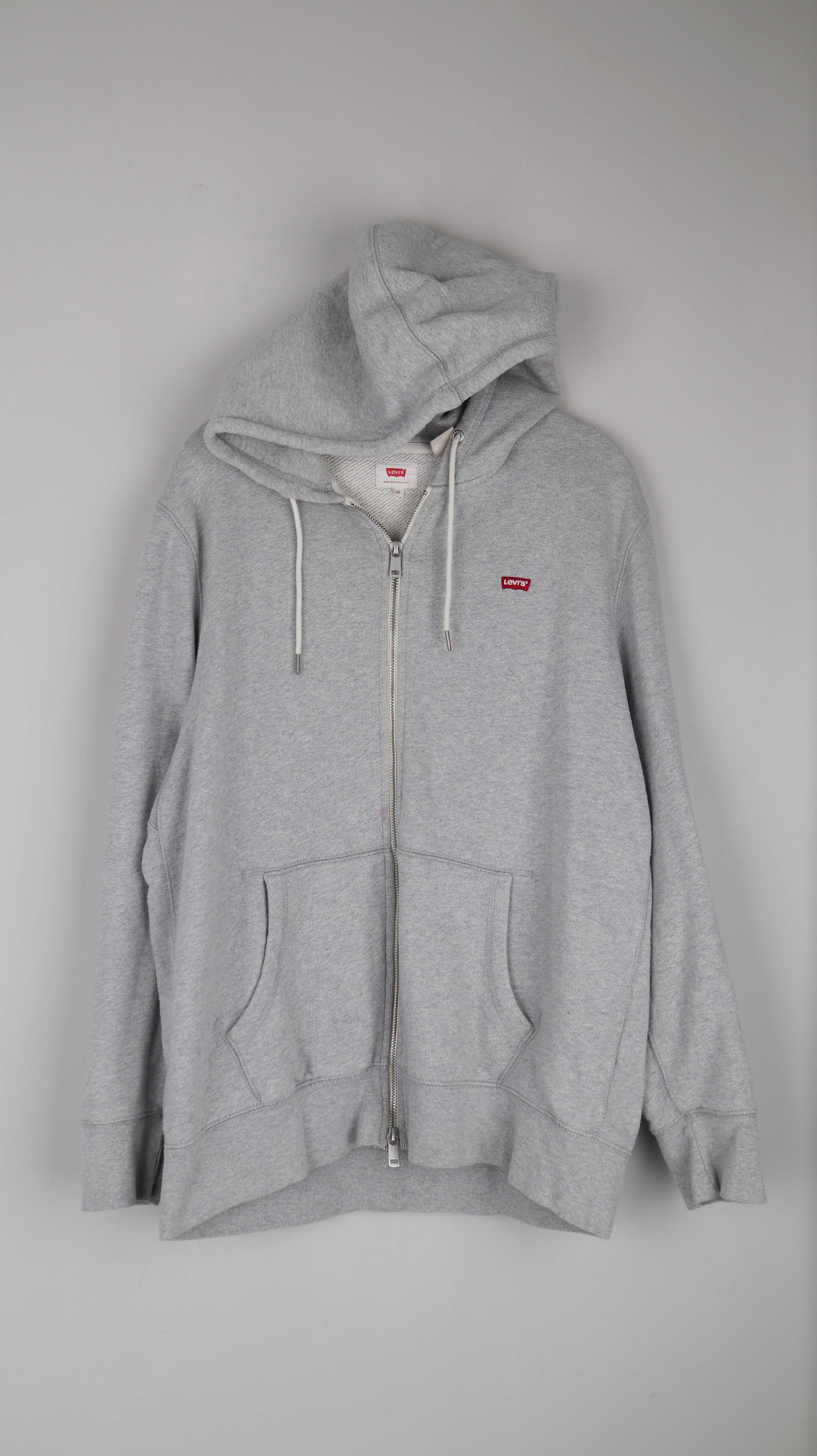 Levis Zipper Grau Hoodie Kapuzensweater M Sweater Pullover Kapuze