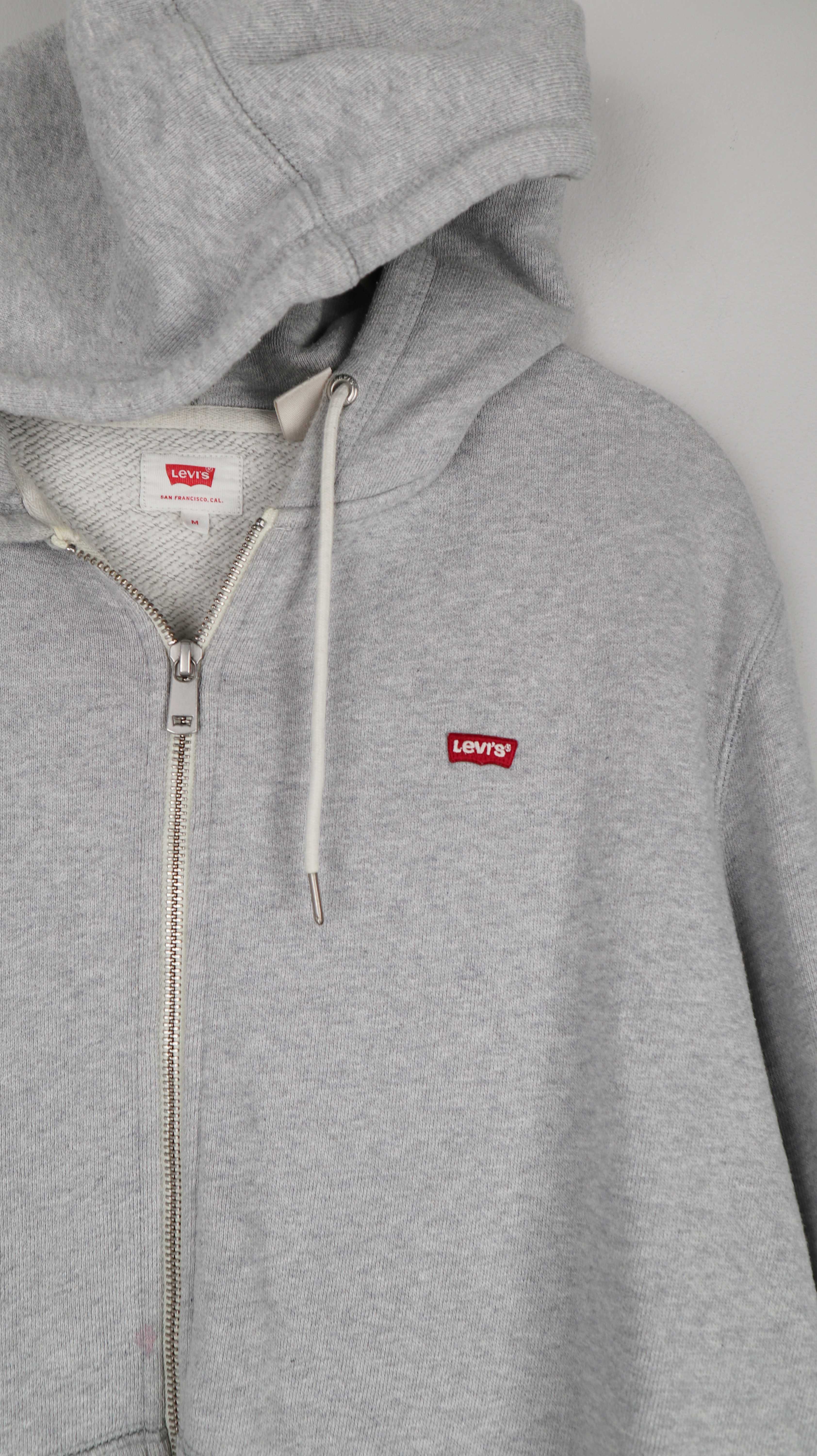 Levis Zipper Grau Hoodie Kapuzensweater M Sweater Pullover Kapuze