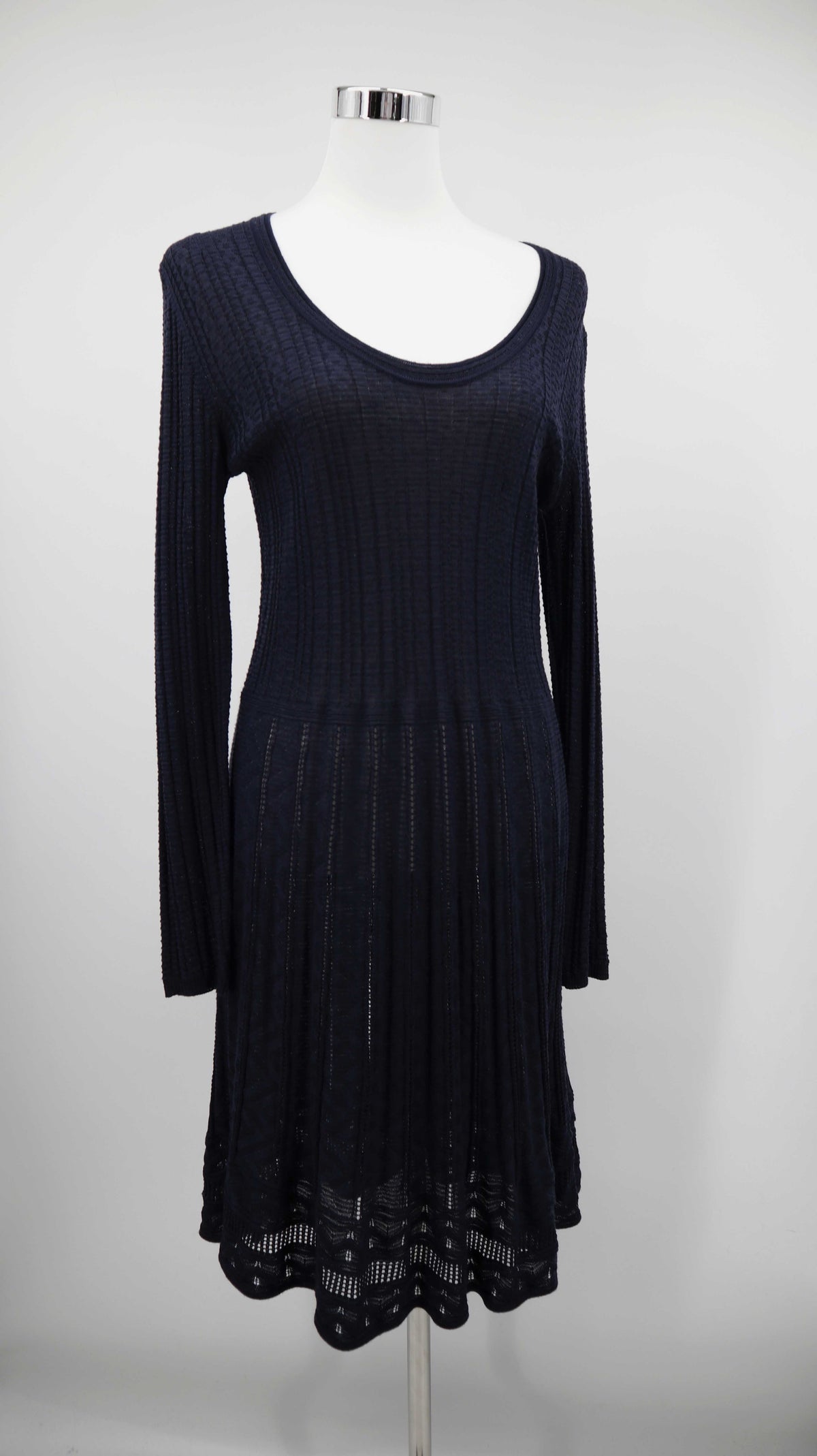 Missoni Kleid Blau Midi Midikleid Strickkleid Dunkelblau 48 38 M