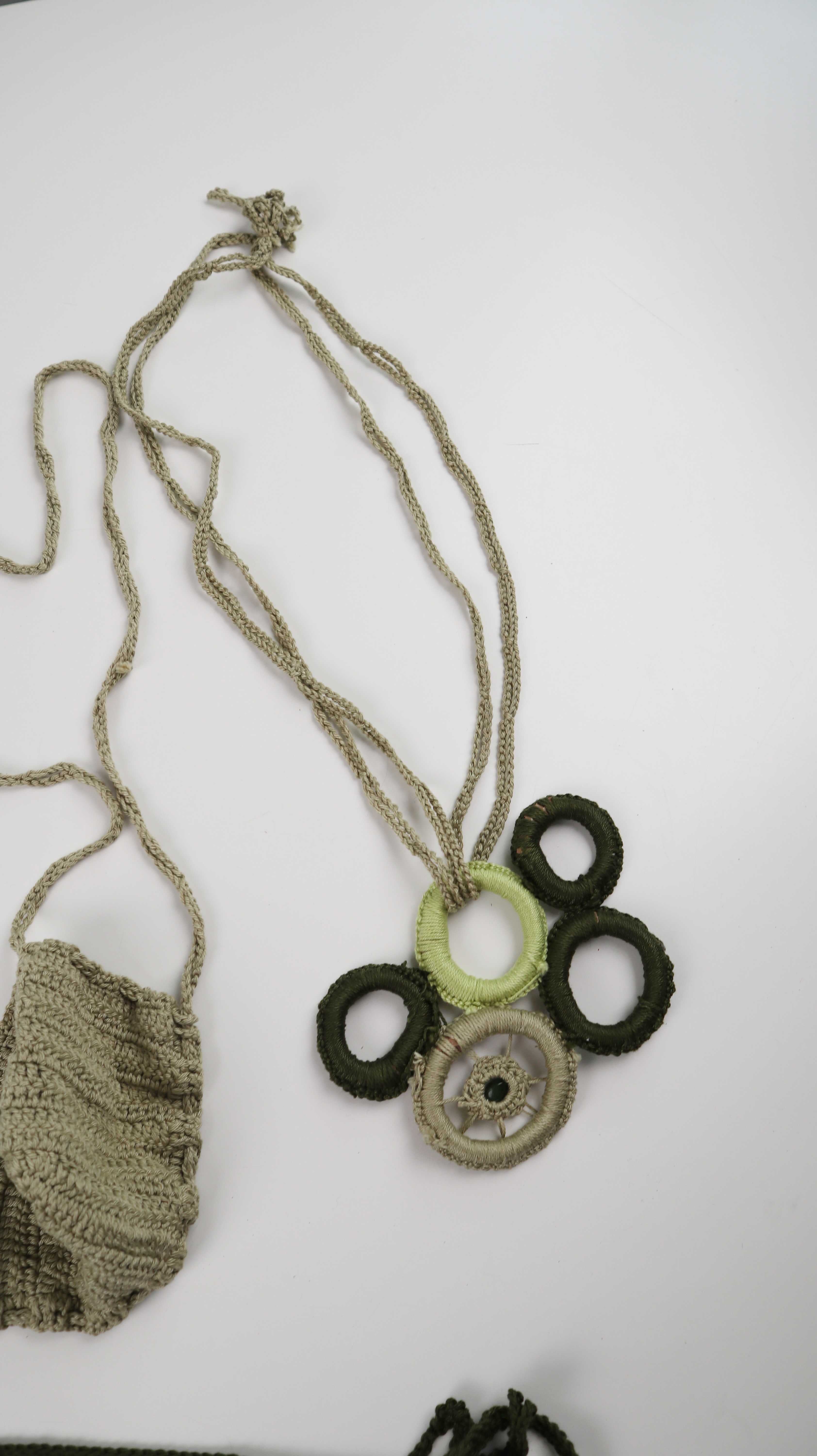 Bikini gehäkelt Grün 38 M 36 S Hippie Bohemian Folklore Olivgrün