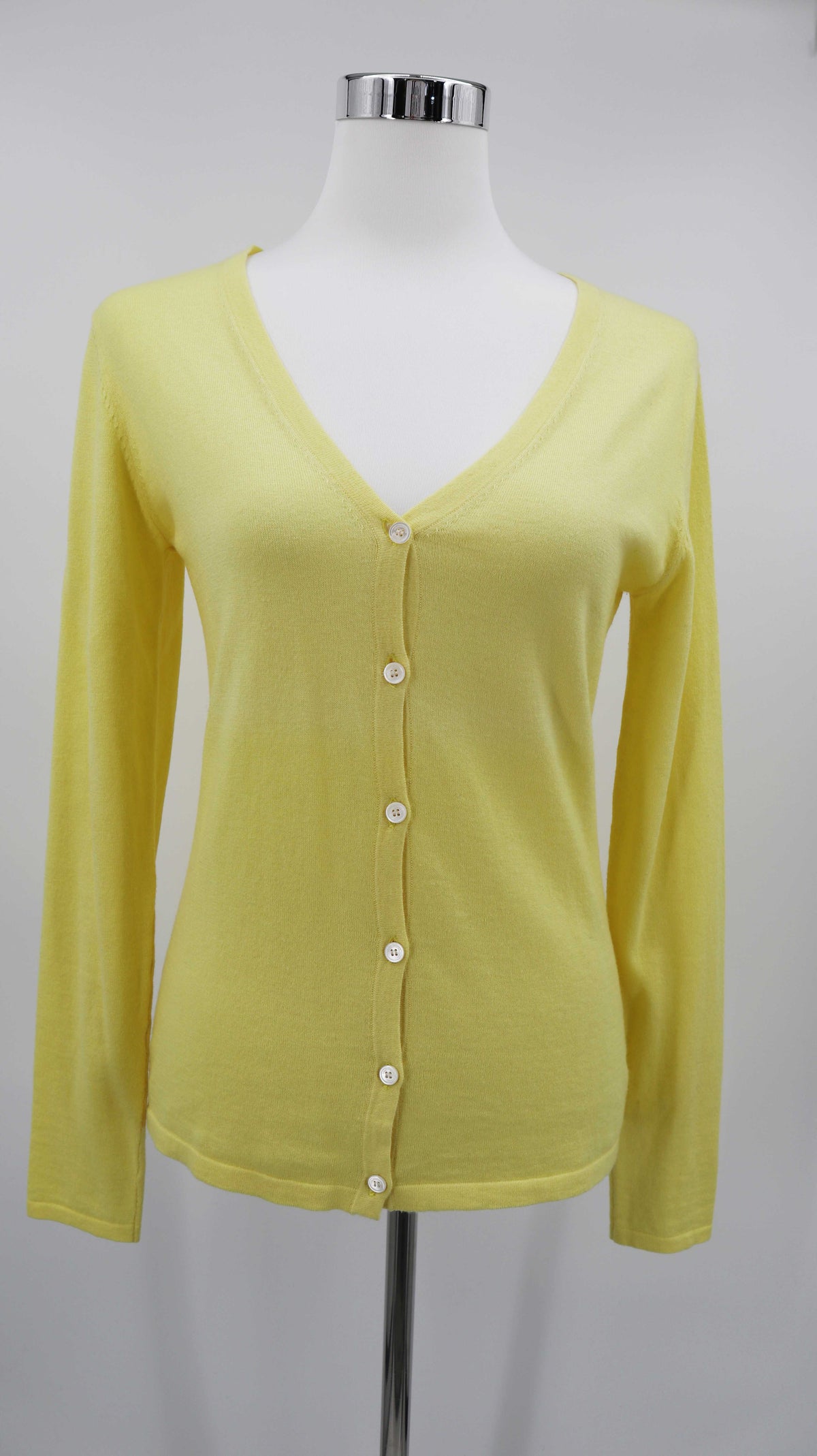 Hemisphere Strickjacke Cardigan 36 S Zitronengelb geknöpft Sweater