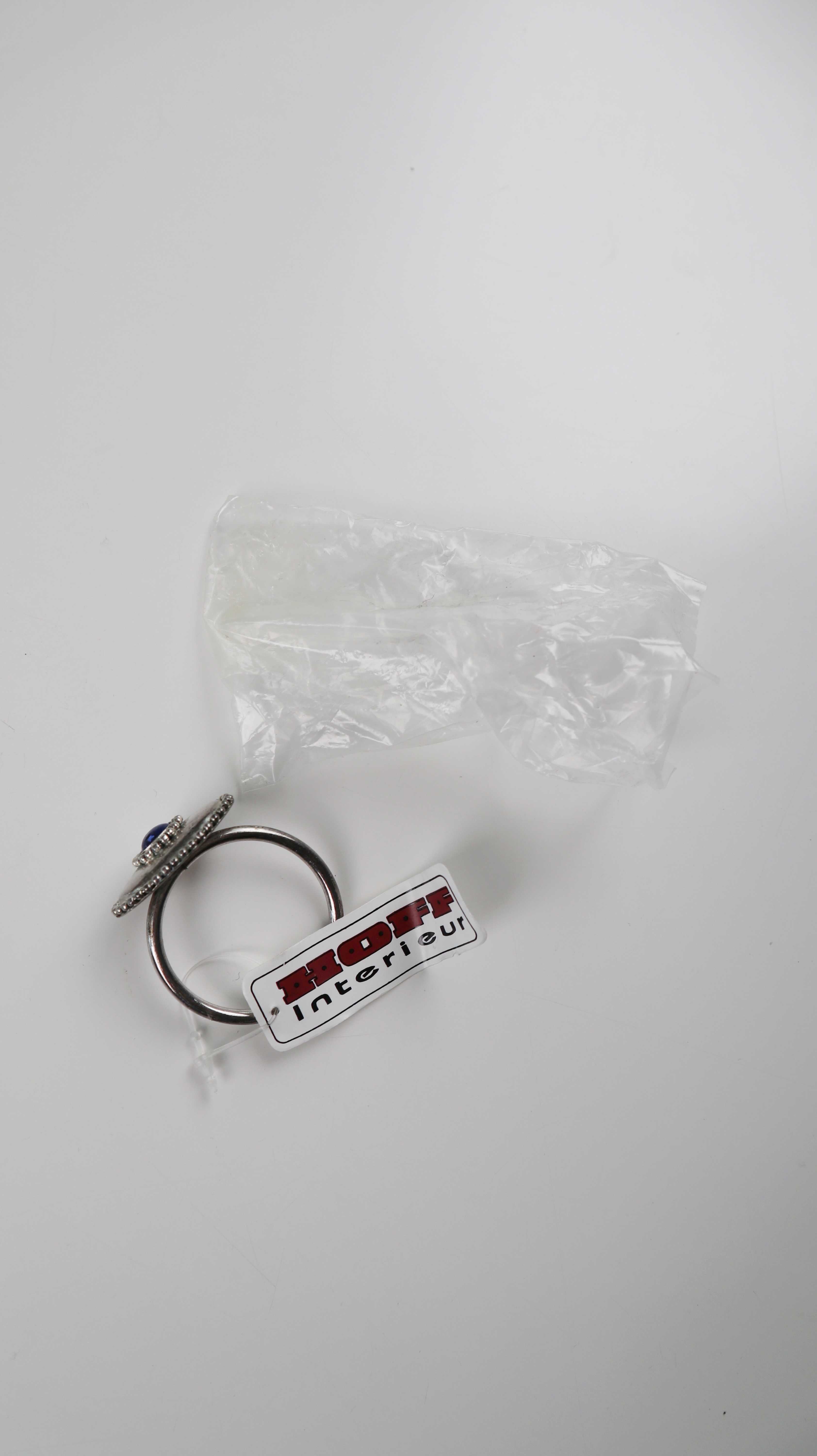 Einzelner Serviettenring neu Silber blau Ring Tischgesteck