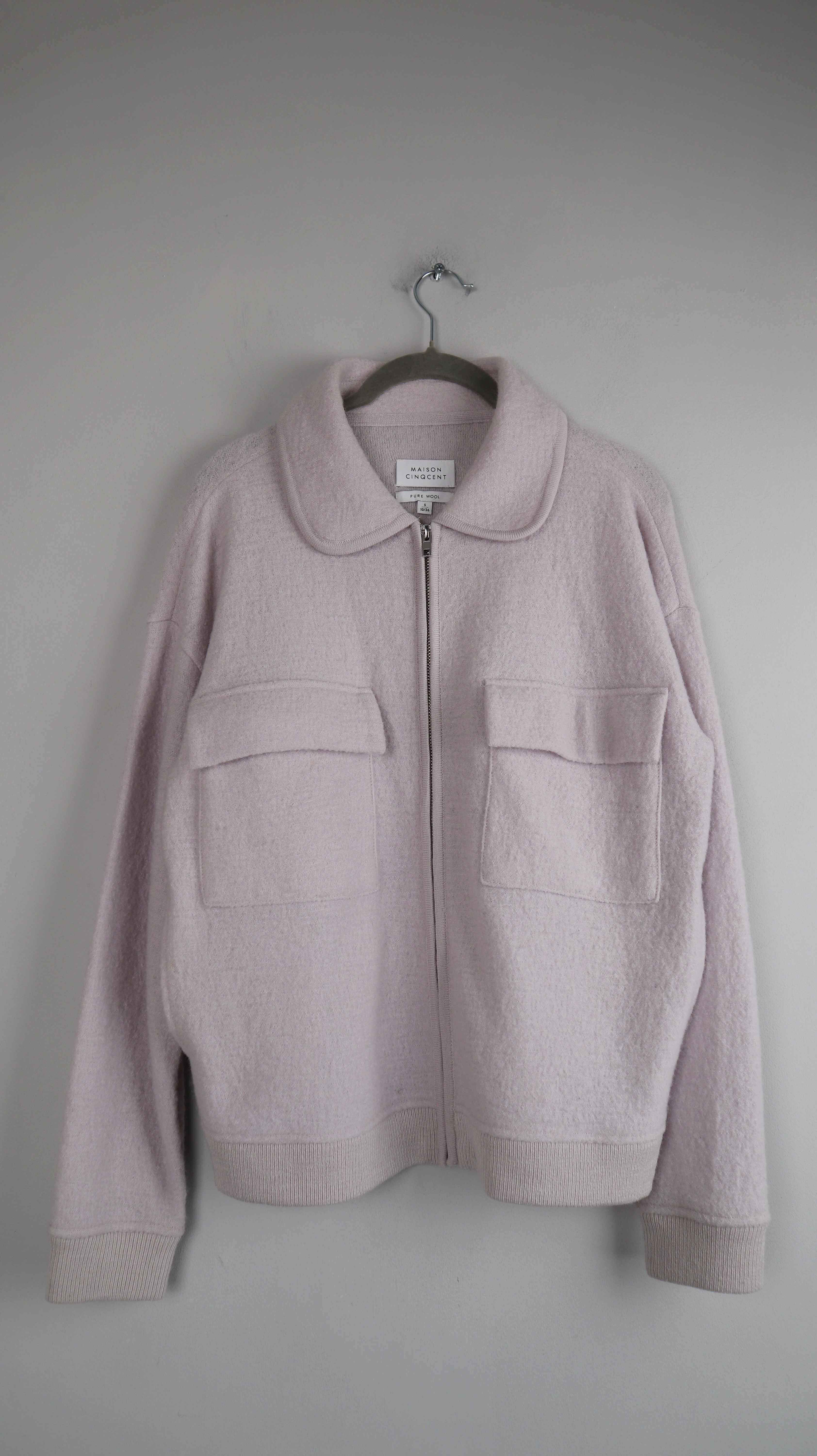 Maison Cinqcent Jacke Rosa Wolle 36 S Wolljacke Bomber Bomberjacke