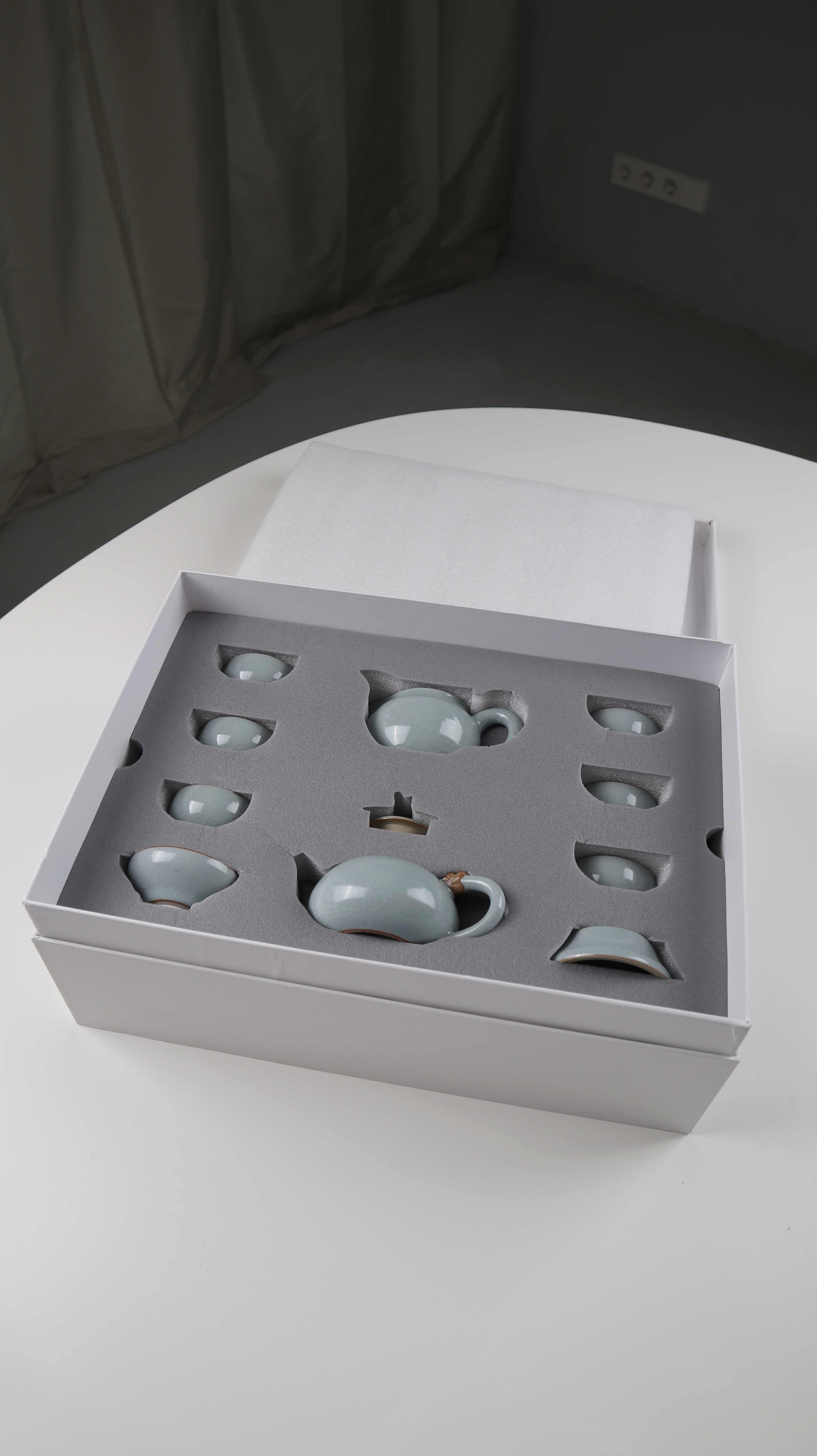 Teeservice Japanisch Neu Set Porzellan Serviceset blau Türkis