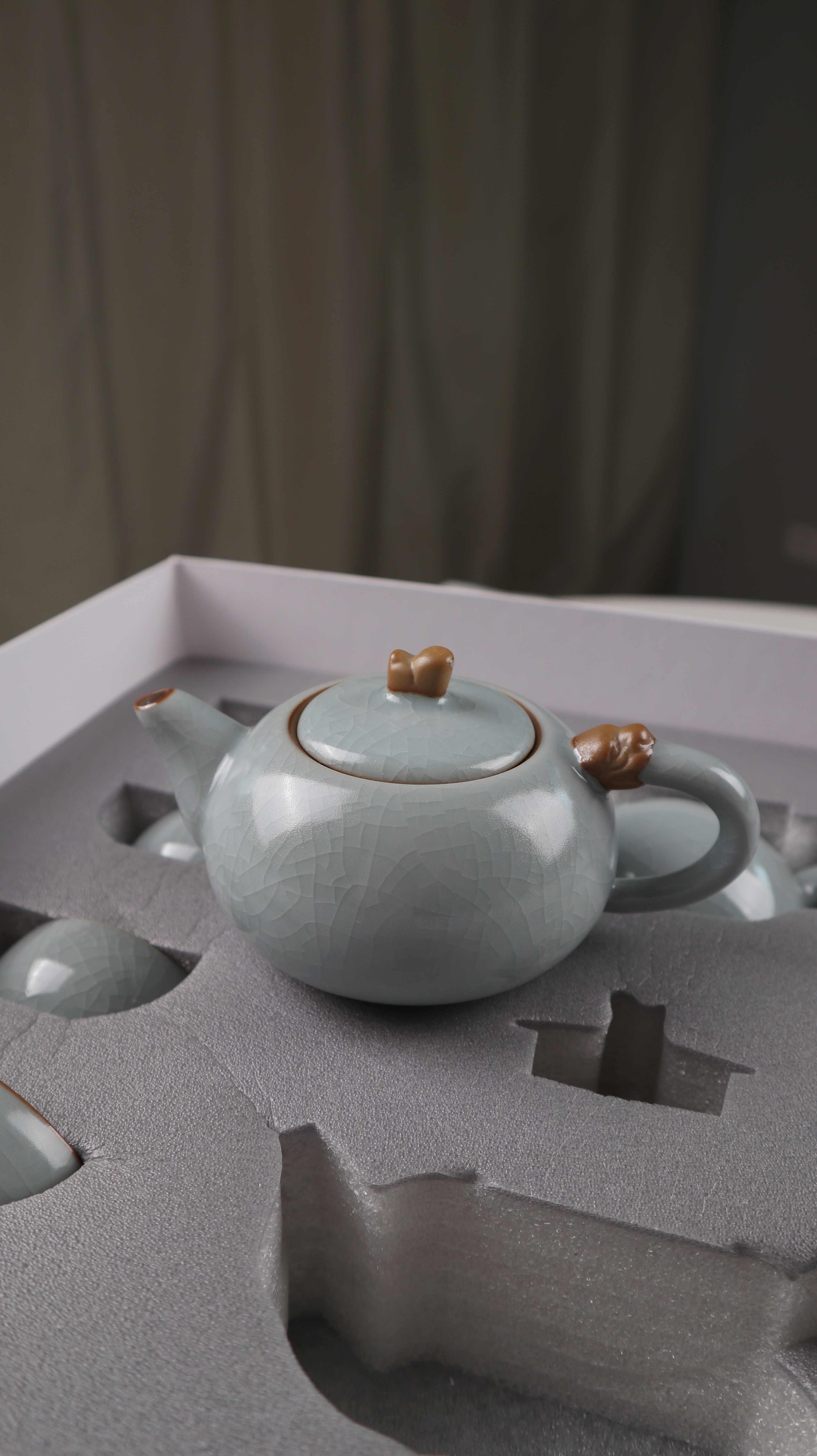 Teeservice Japanisch Neu Set Porzellan Serviceset blau Türkis