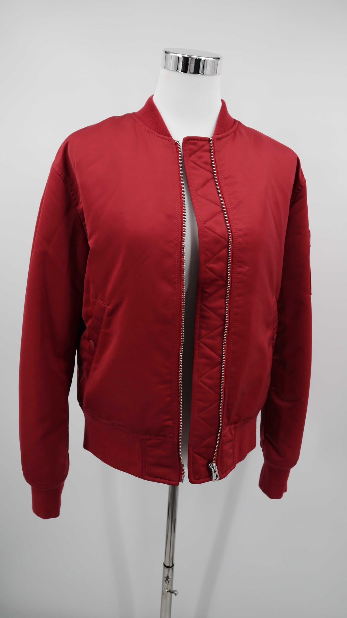 Closed Bomberjacke rot basic 38 M Jacke Weinrot einfarbig