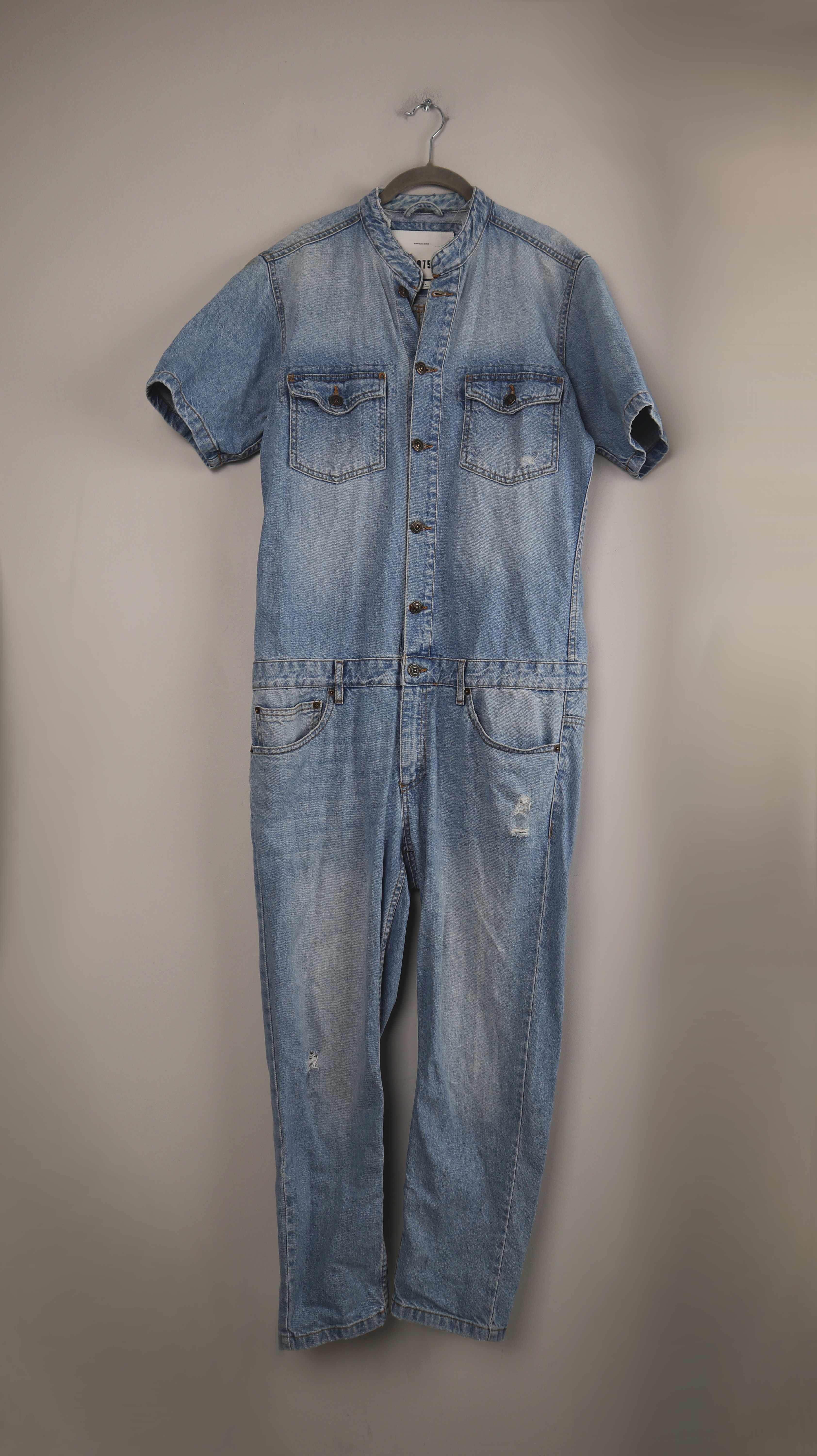 Zara Man Overall Anzug Denim Jeans Einteiler M Ganzkörperanzug