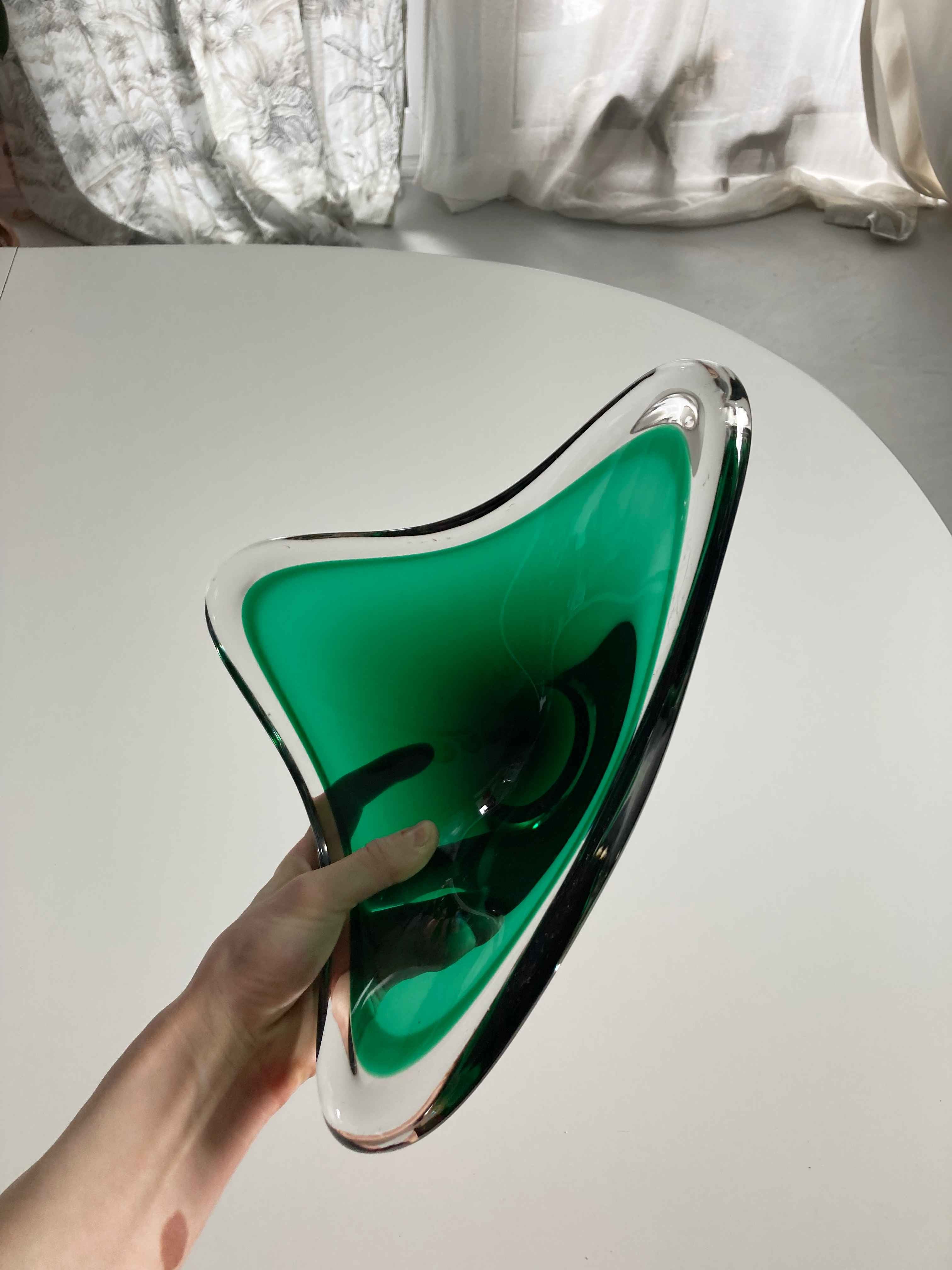 50er Jahre WMF Colora Kristall Schale mid century Obstschale Glas