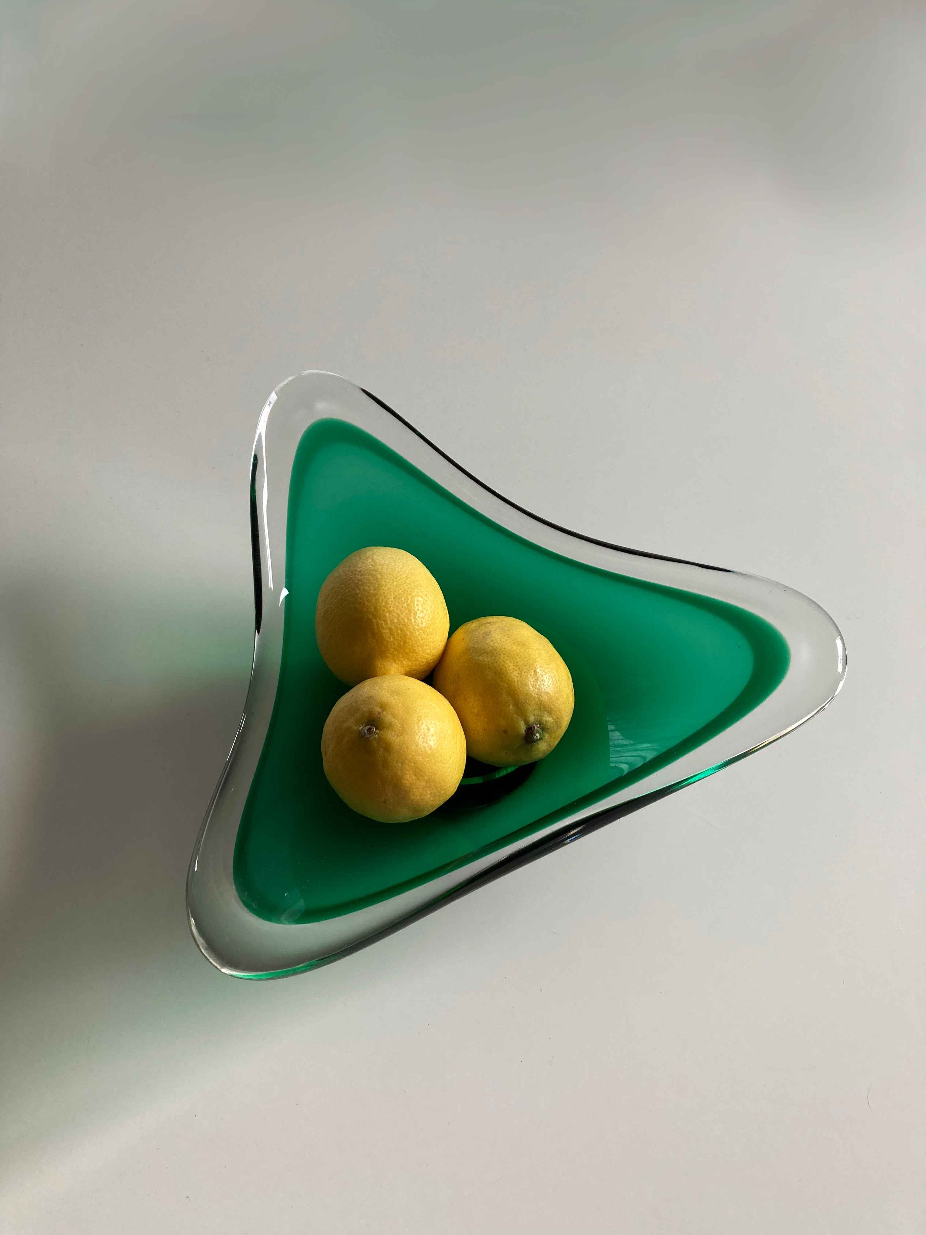 50er Jahre WMF Colora Kristall Schale mid century Obstschale Glas