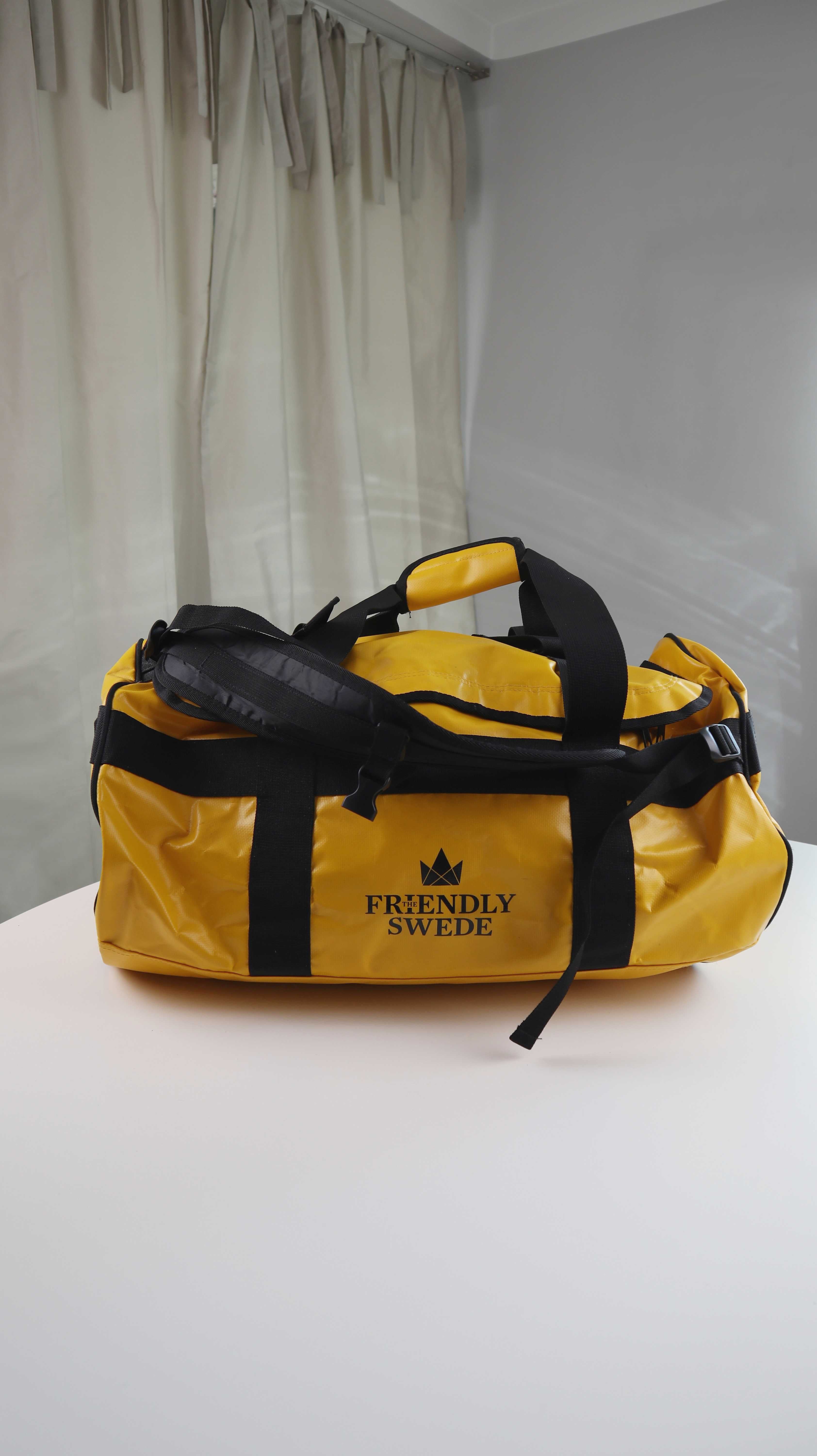 The Friendly Swede Reisetasche Weekender Gelb Schwarz Planentasche