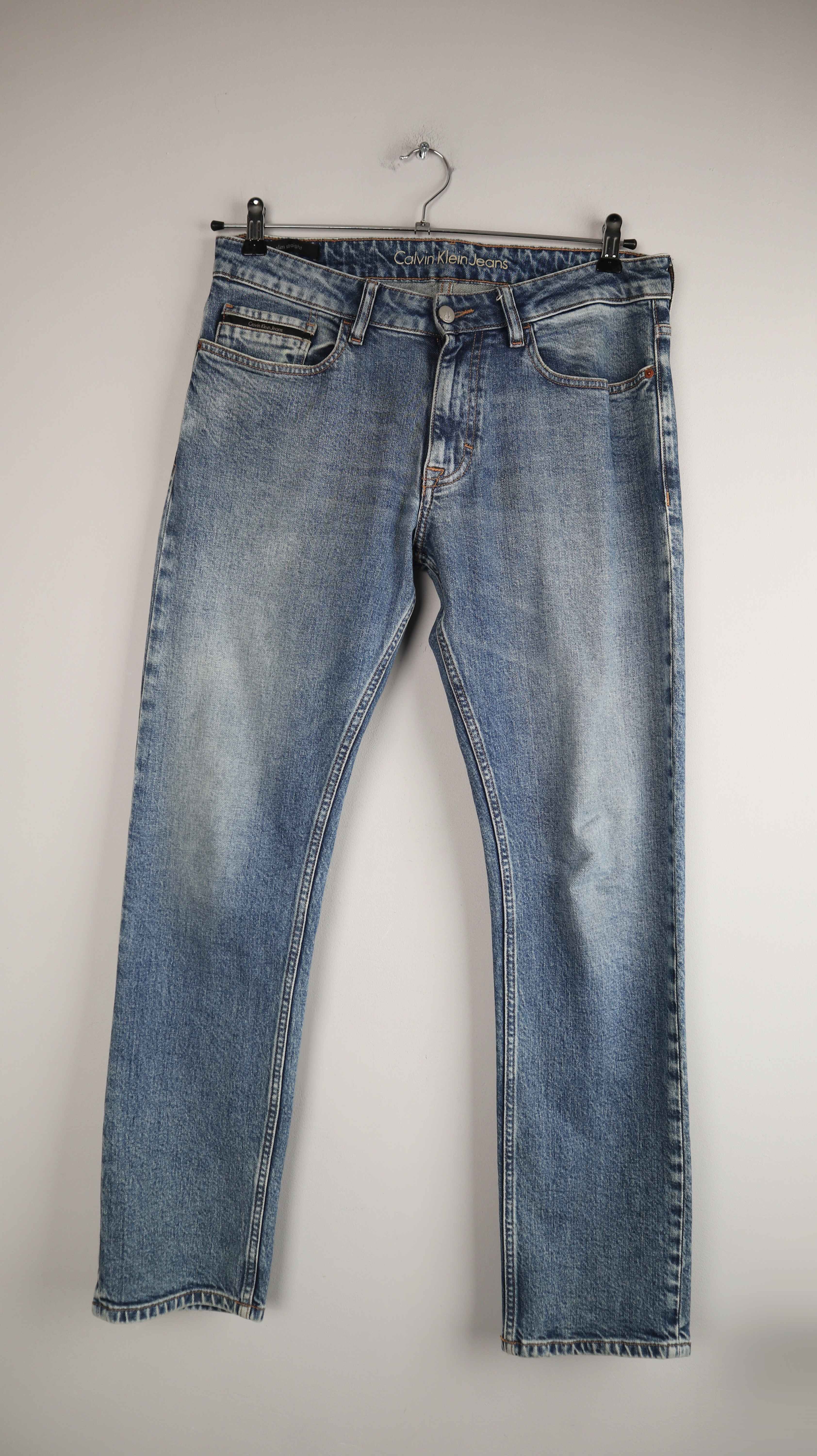 Calvin Klein Jeans Hose Denim W32 L32 blau washed