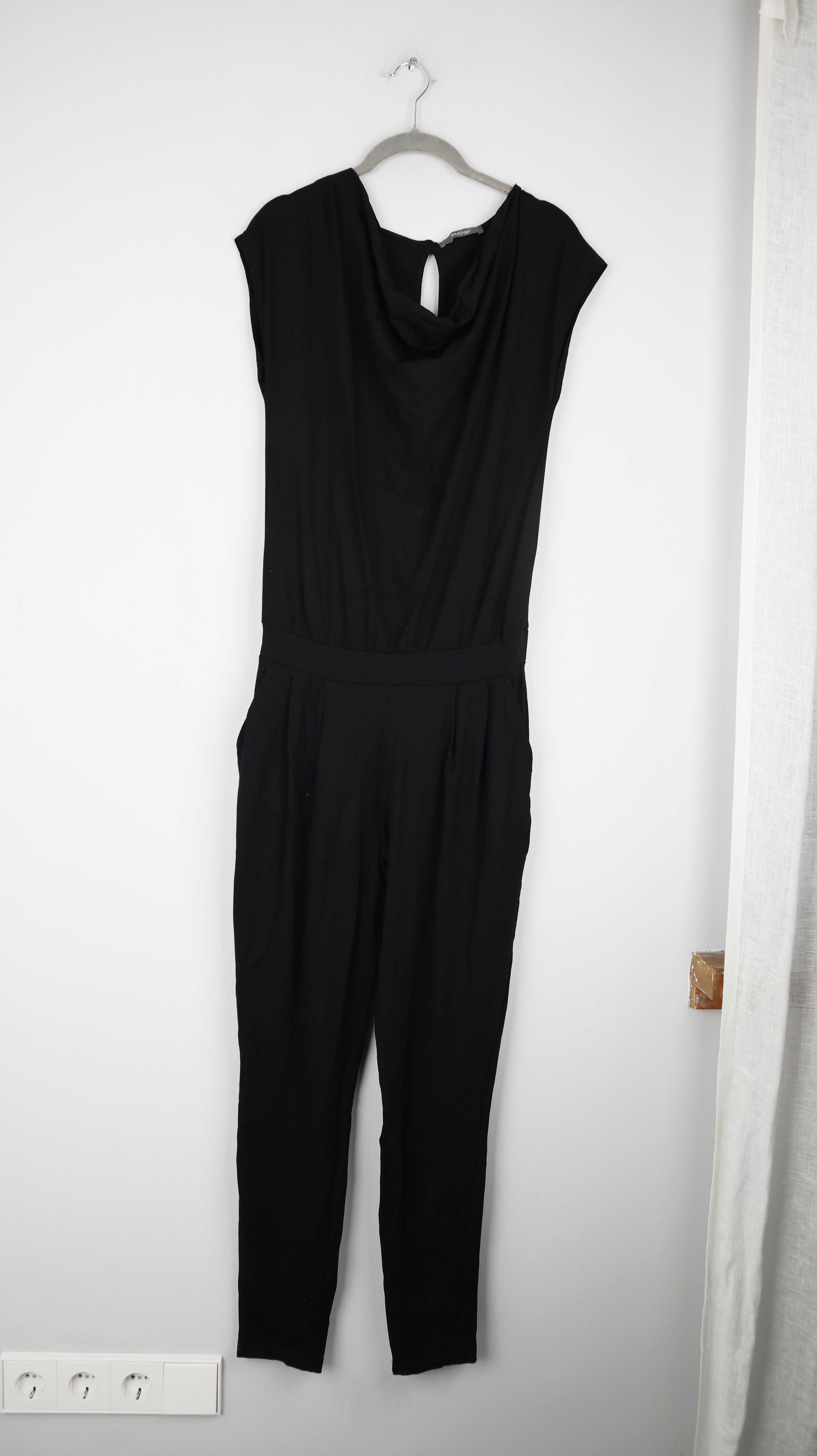 Backstage Overall schwarz basic einfarbig 38 M Einteiler Ganzkörperanzug