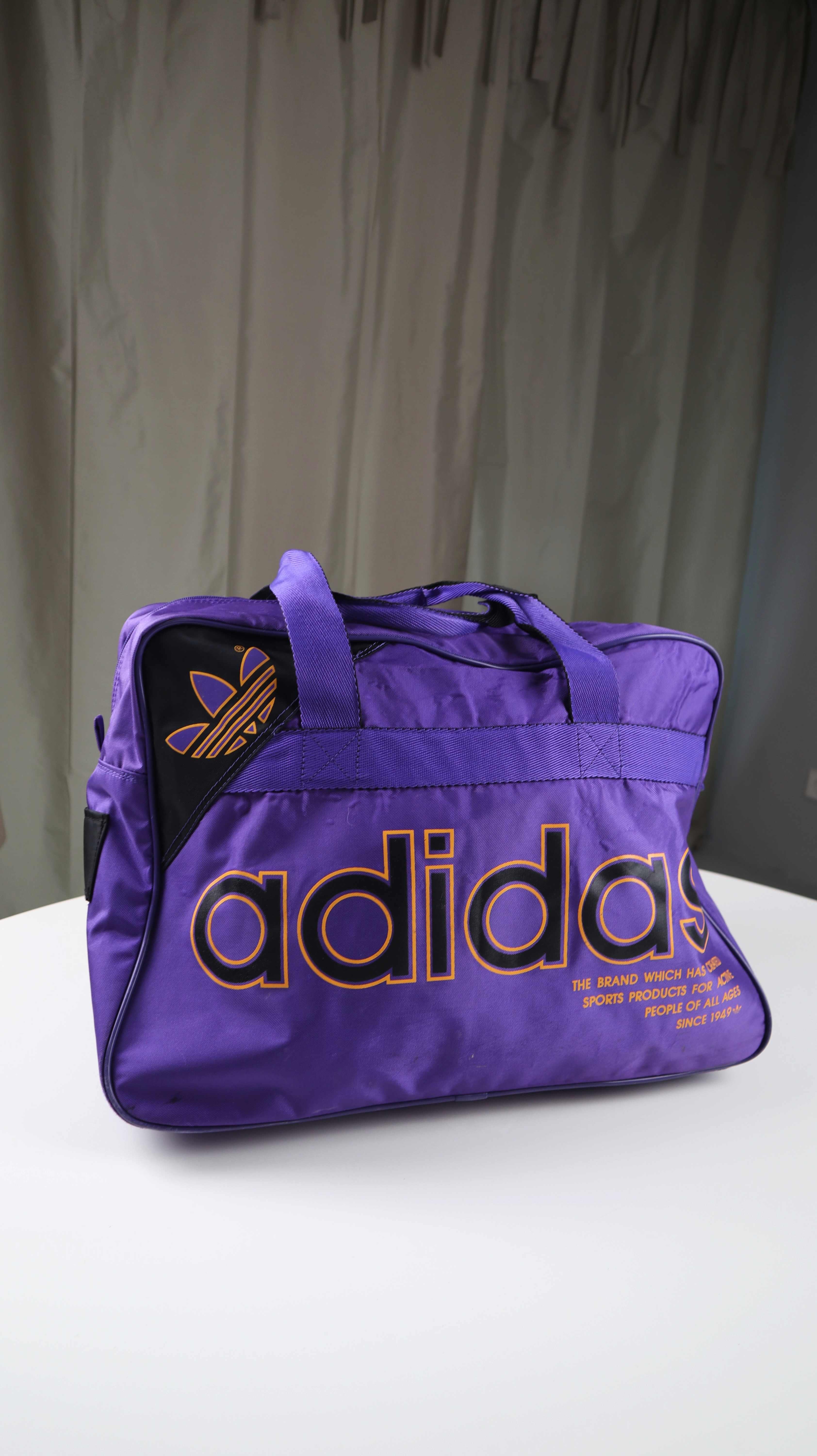 Adidas true Vintage Sporttasche Reisetasche Lila Flieder 1992 Retro
