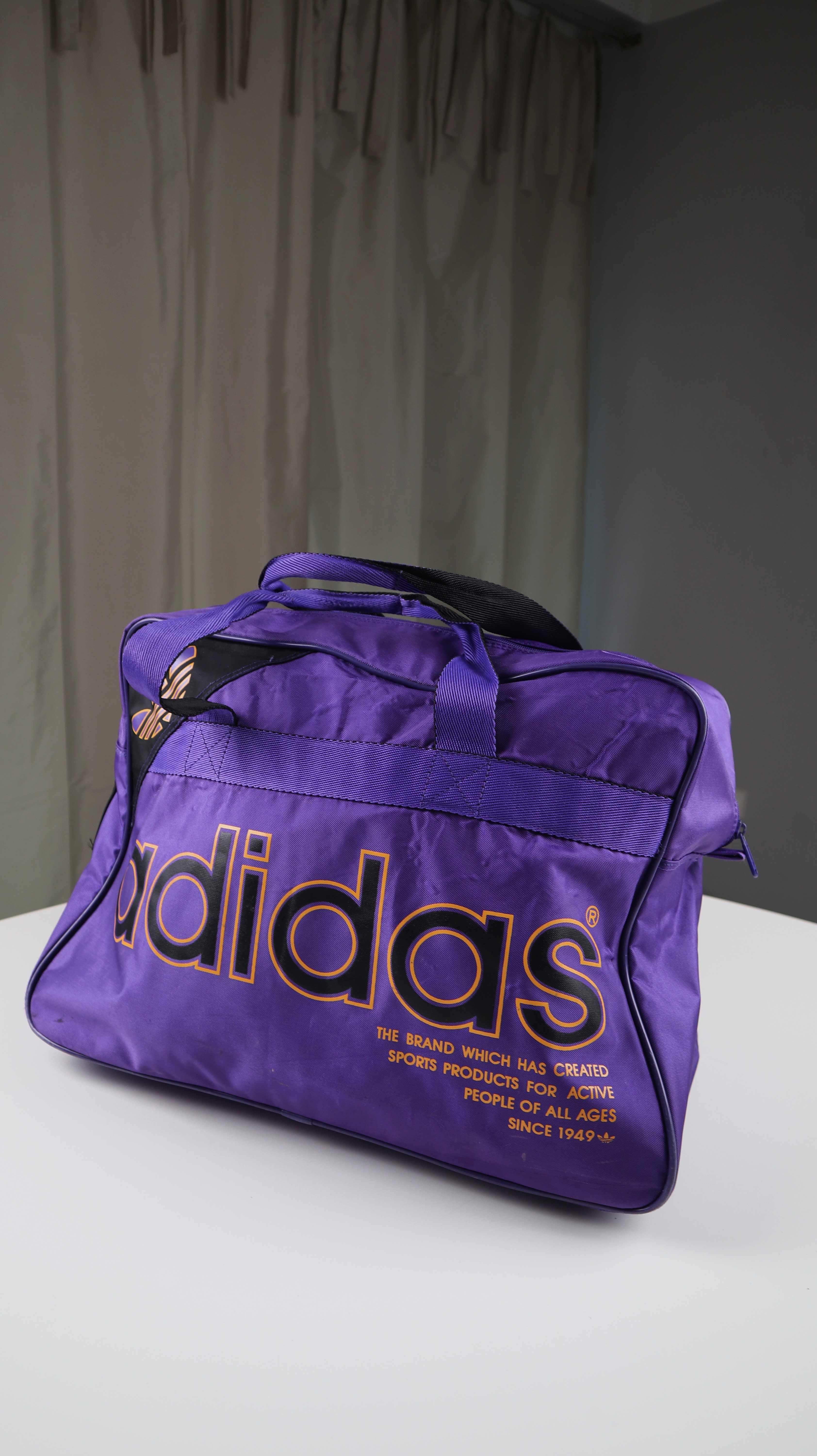 Adidas true Vintage Sporttasche Reisetasche Lila Flieder 1992 Retro