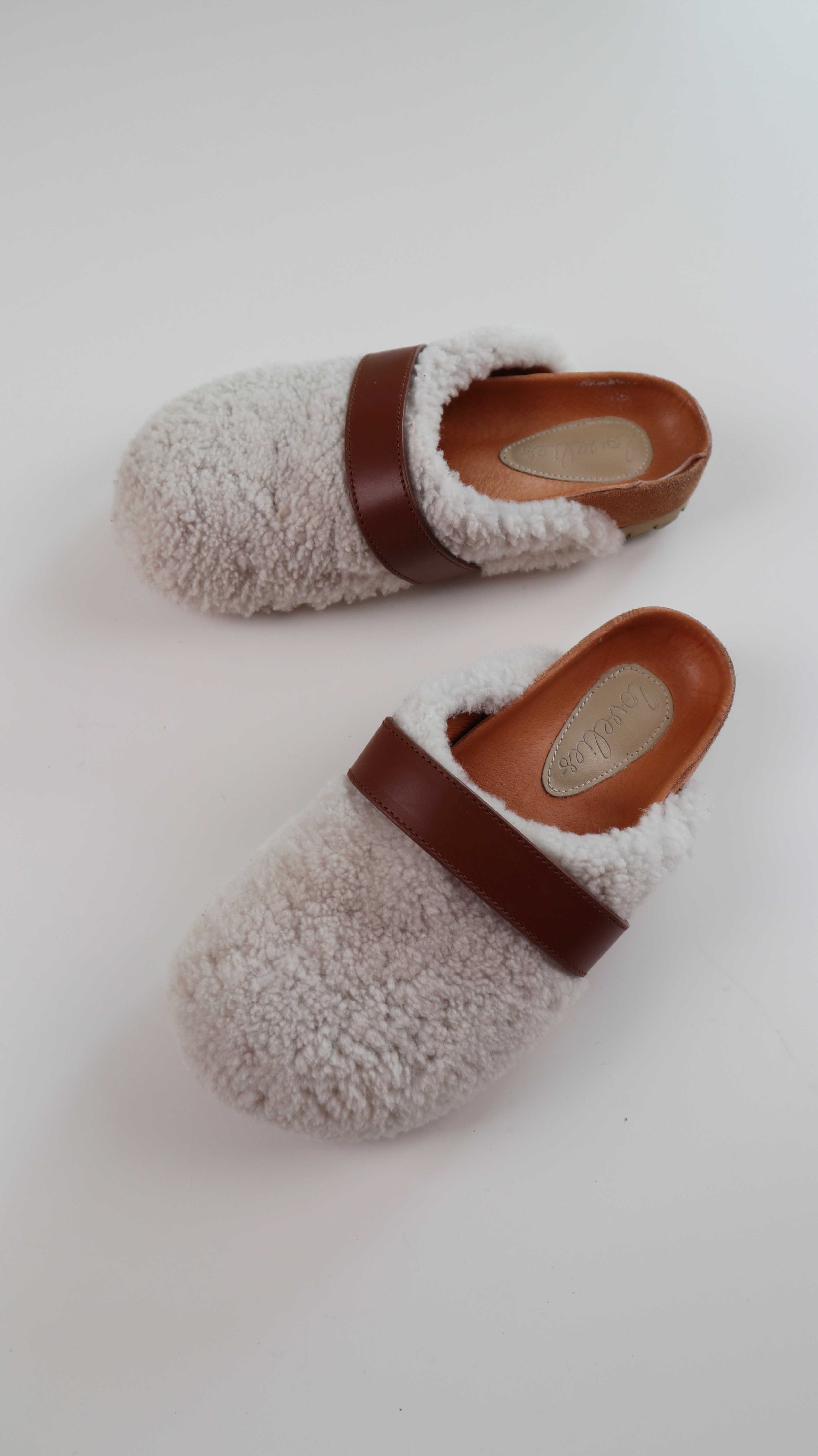 Lovelies Slipper Loafer 39 Beige Lammfell Fellslipper Mules