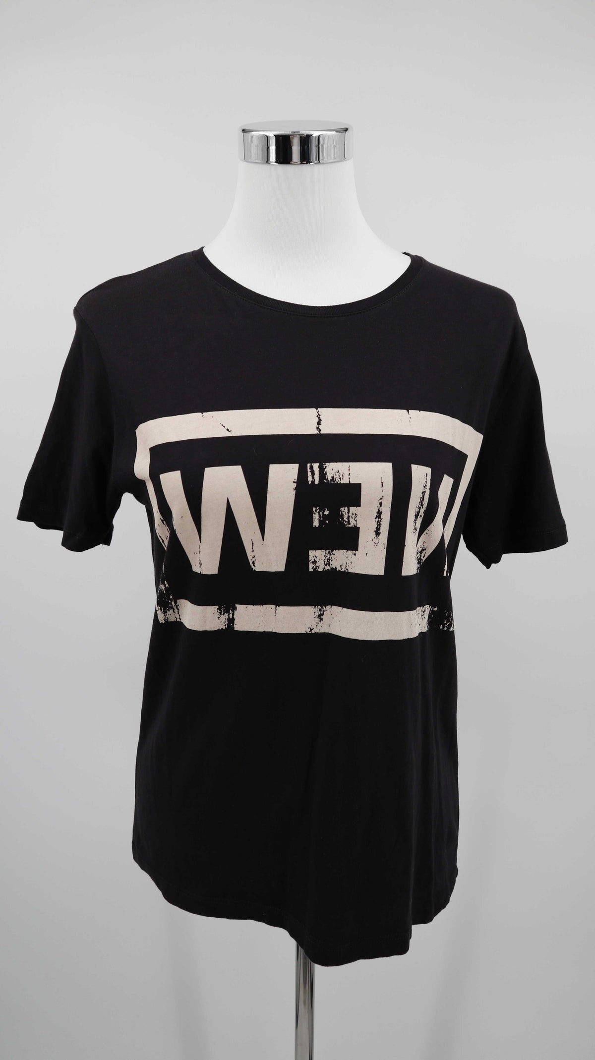 Weekday Shirt S New Tee Print Schwarz