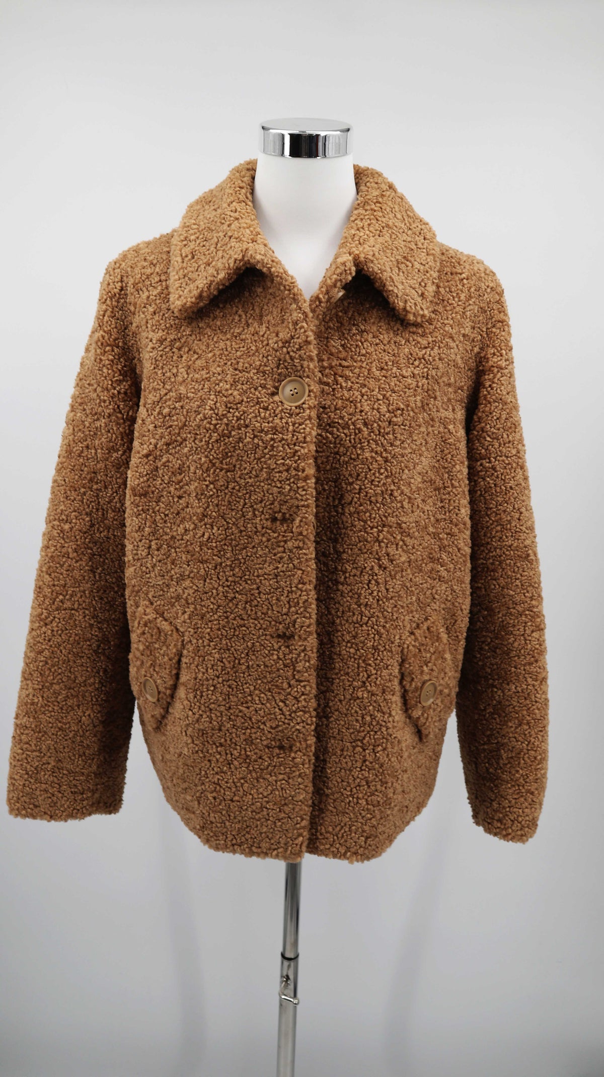 Pfeffinger Jacke braun 40 L Teddyjacke Teddyfell Herbstjacke Übergangsjacke