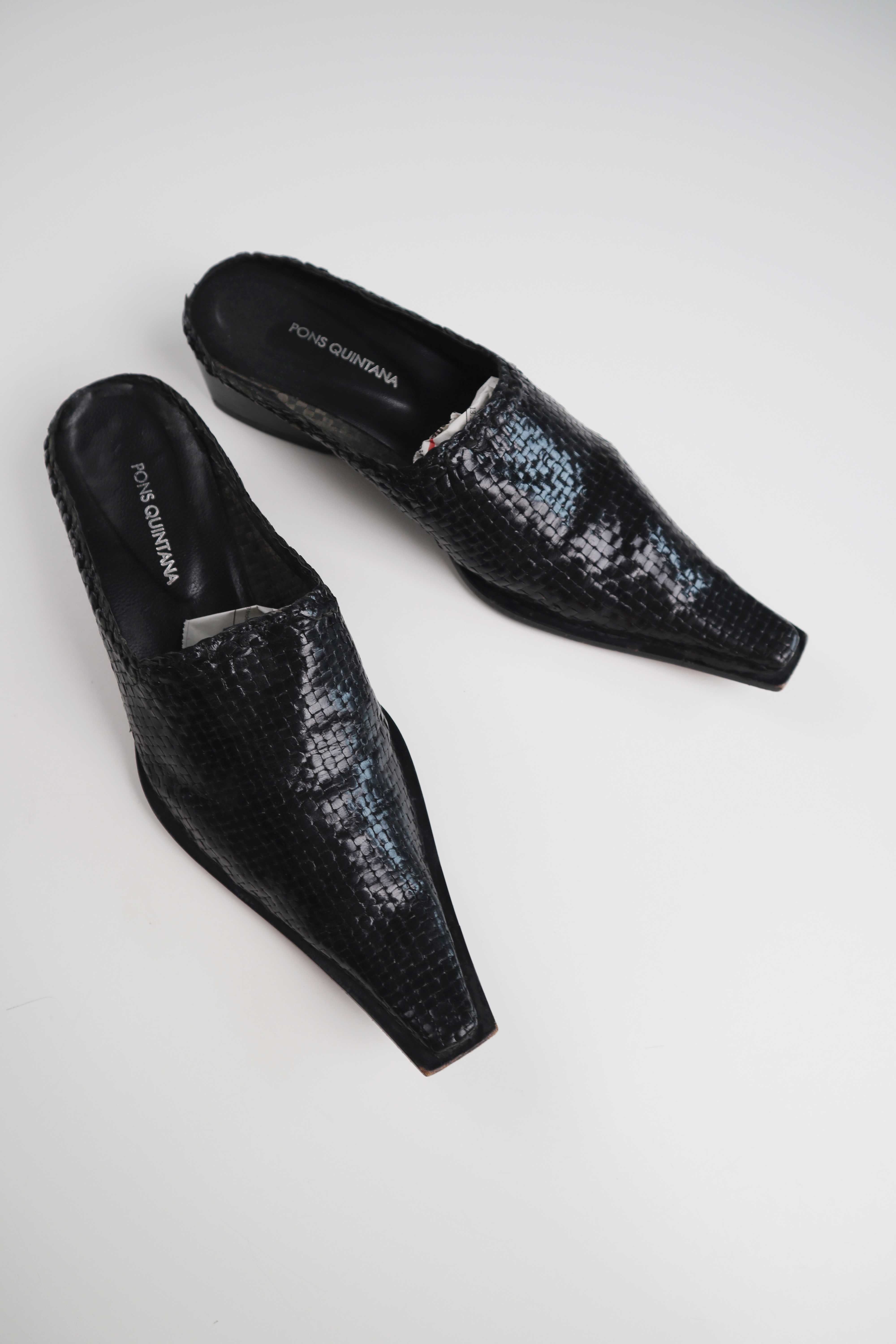 Pons Quintana Slipper Loafer Schwarz 39 made in spain geflochten Sandalen