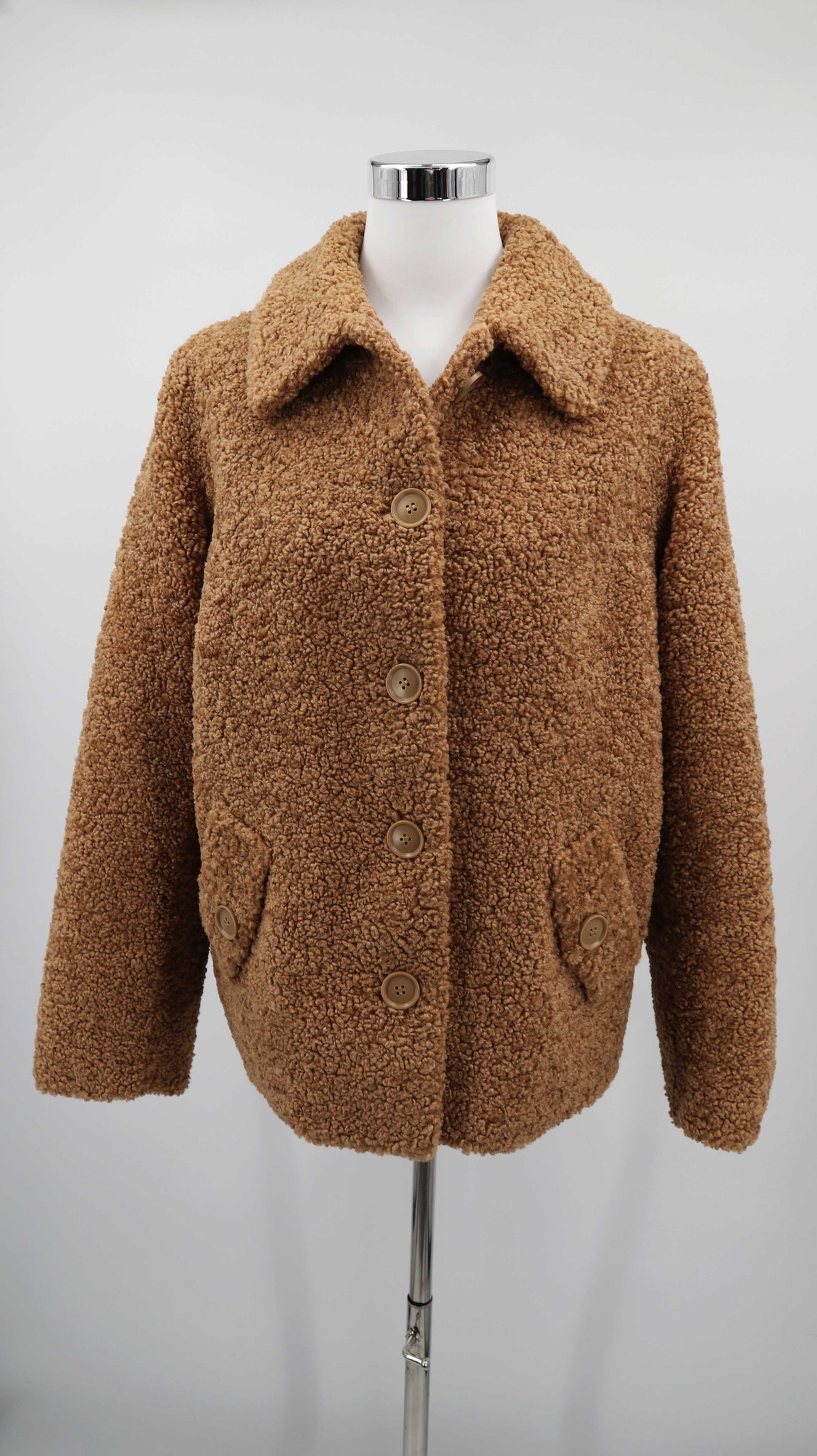 Pfeffinger Jacke braun 40 L Teddyjacke Teddyfell Herbstjacke Übergangsjacke