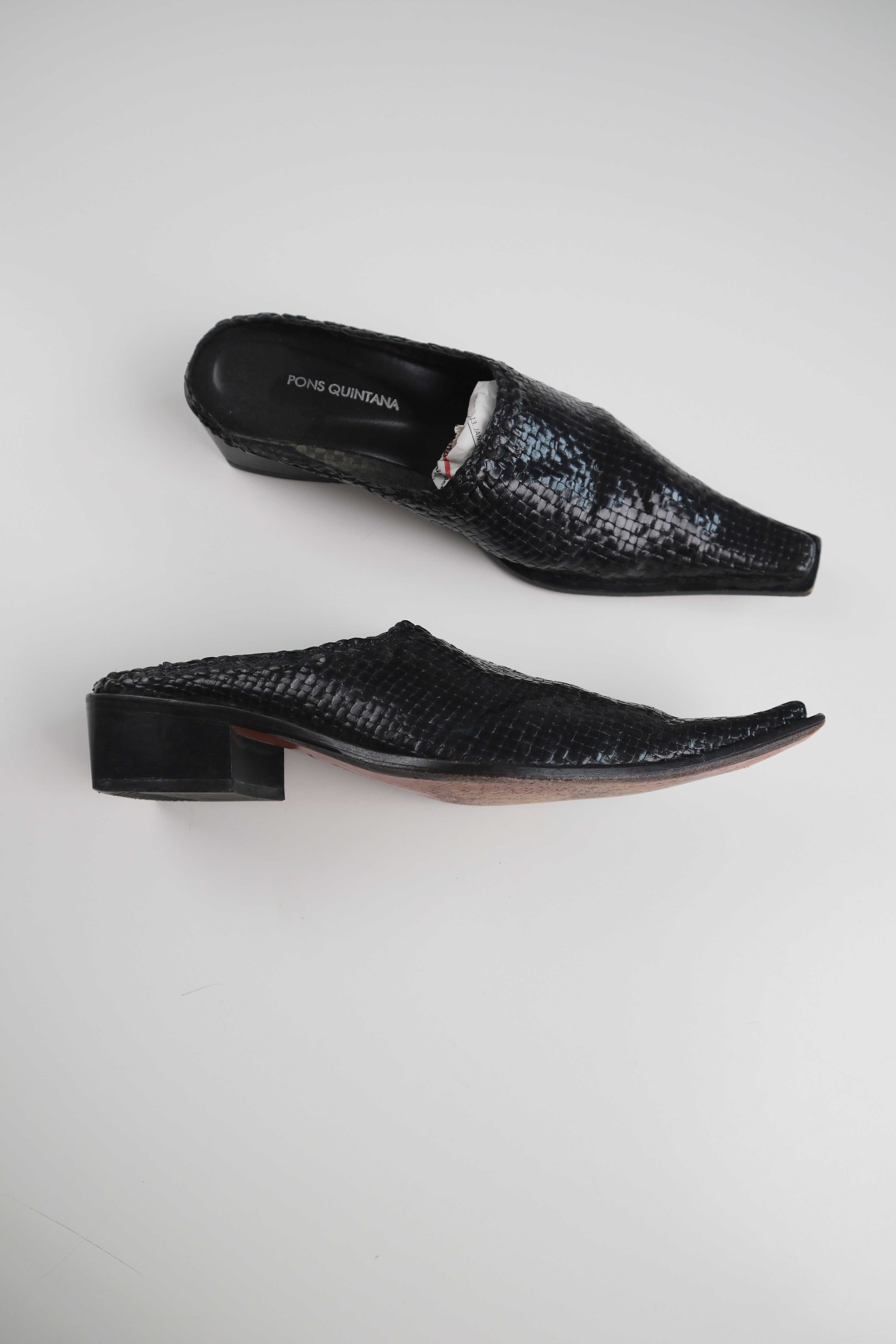 Pons Quintana Slipper Loafer Schwarz 39 made in spain geflochten Sandalen