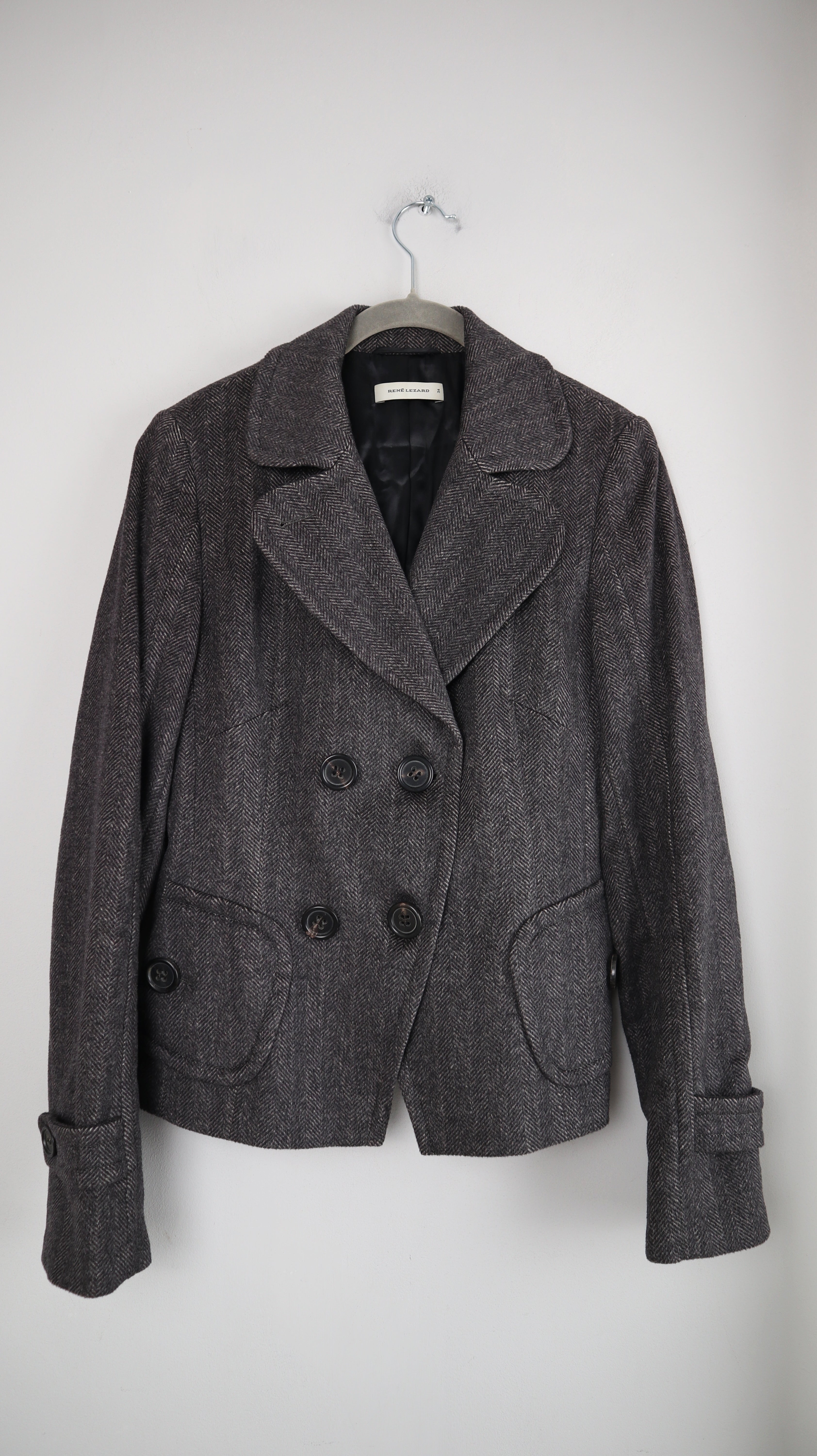 Rene Lezard Blazer 34 XS Grau Cashmere Colombo pure cashmere Jacke