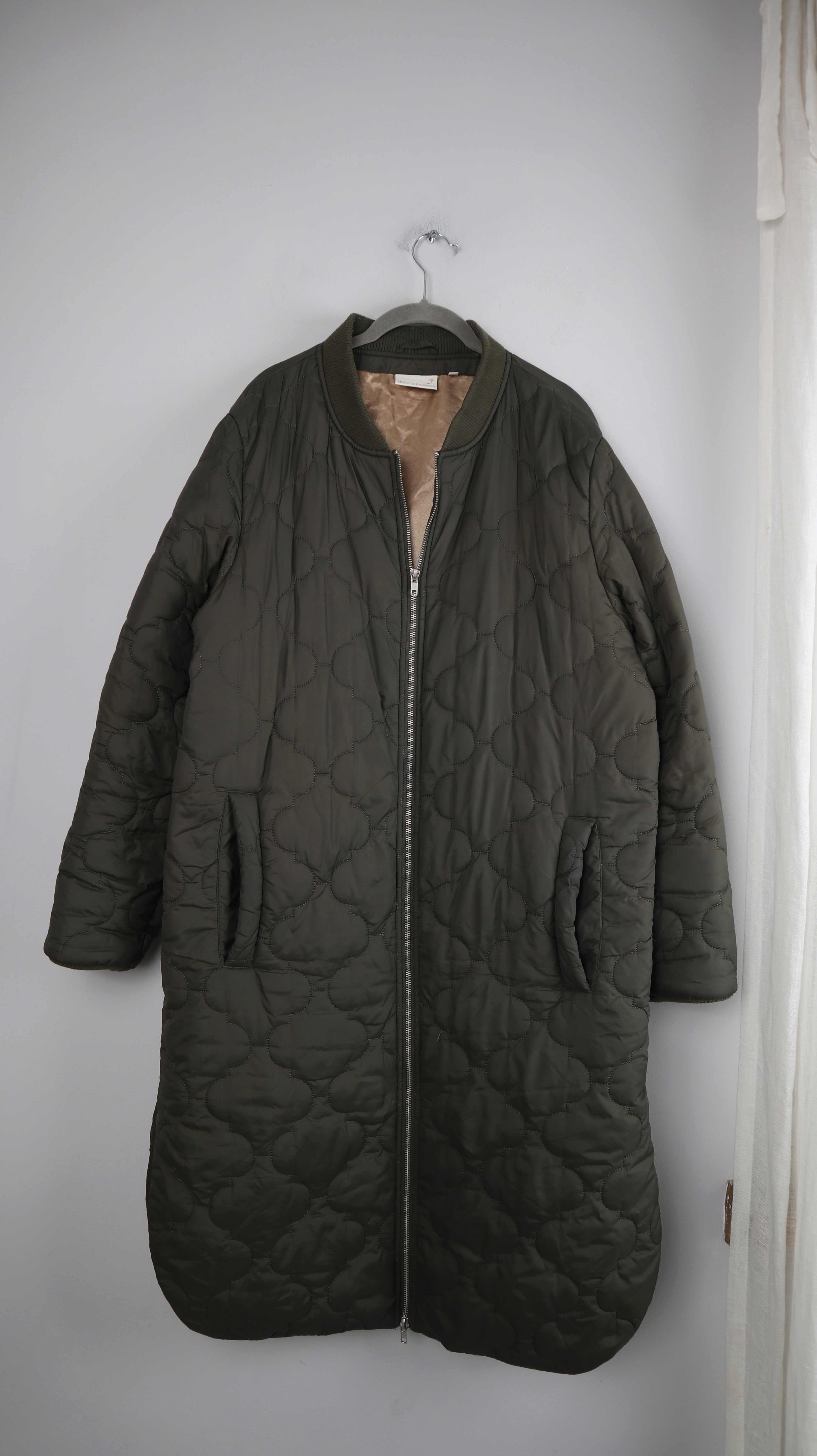 Milk Copenhagen Jacke Grün XL Mantel Steppmantel Steppjacke lang