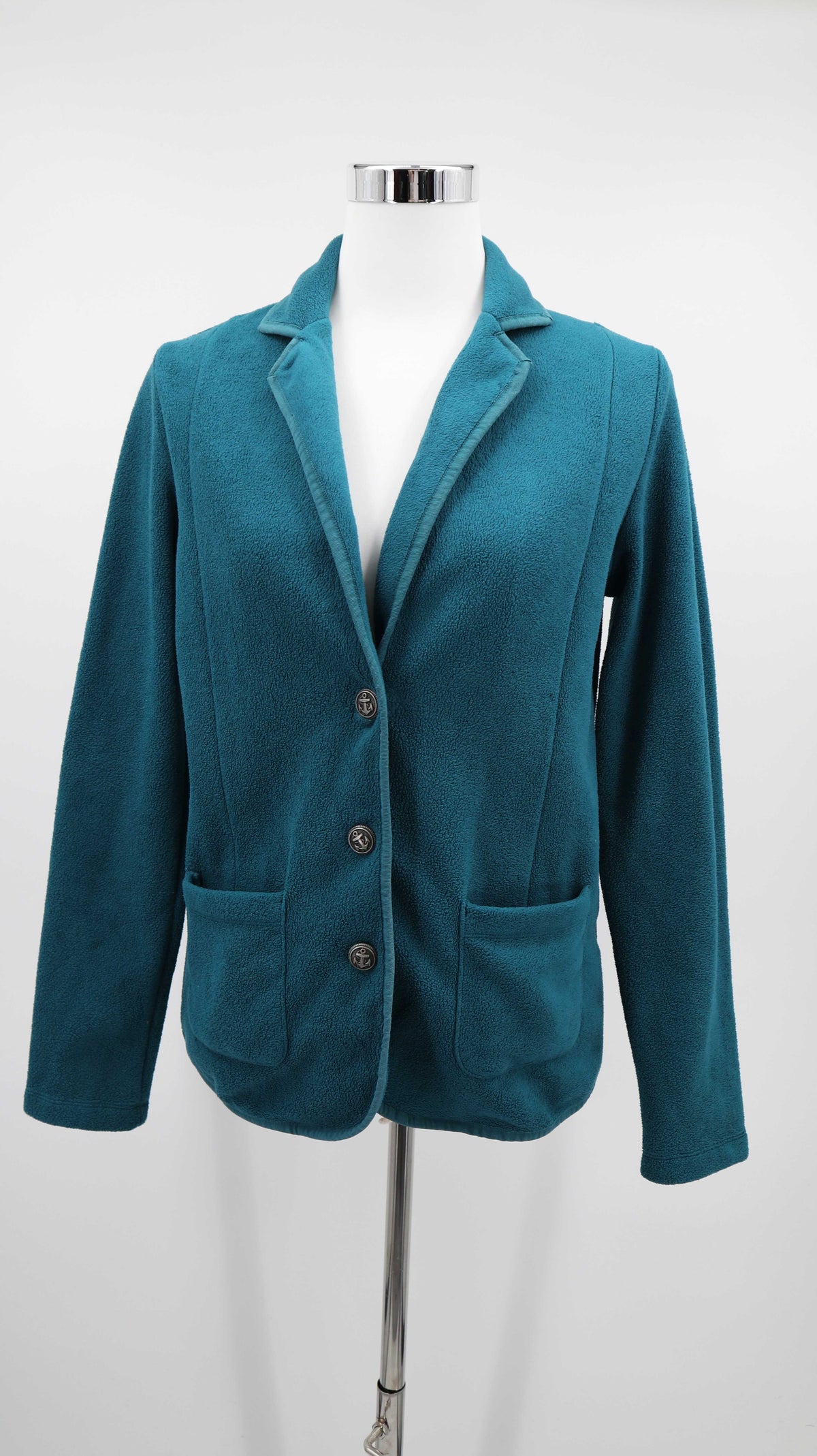 Lands'End Blazer türkis Jacke 36 S Fleecejacke