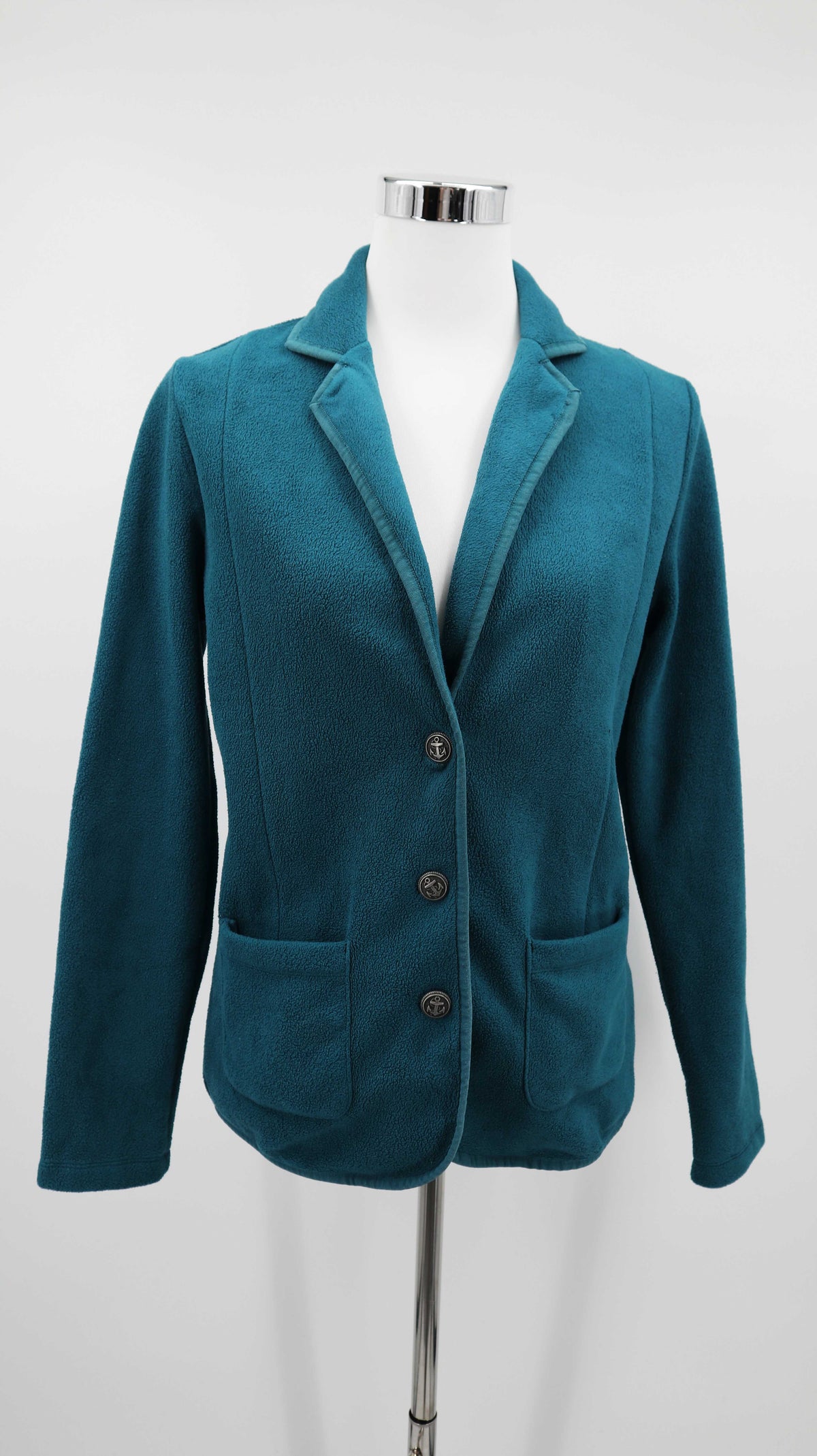 Lands'End Blazer türkis Jacke 36 S Fleecejacke
